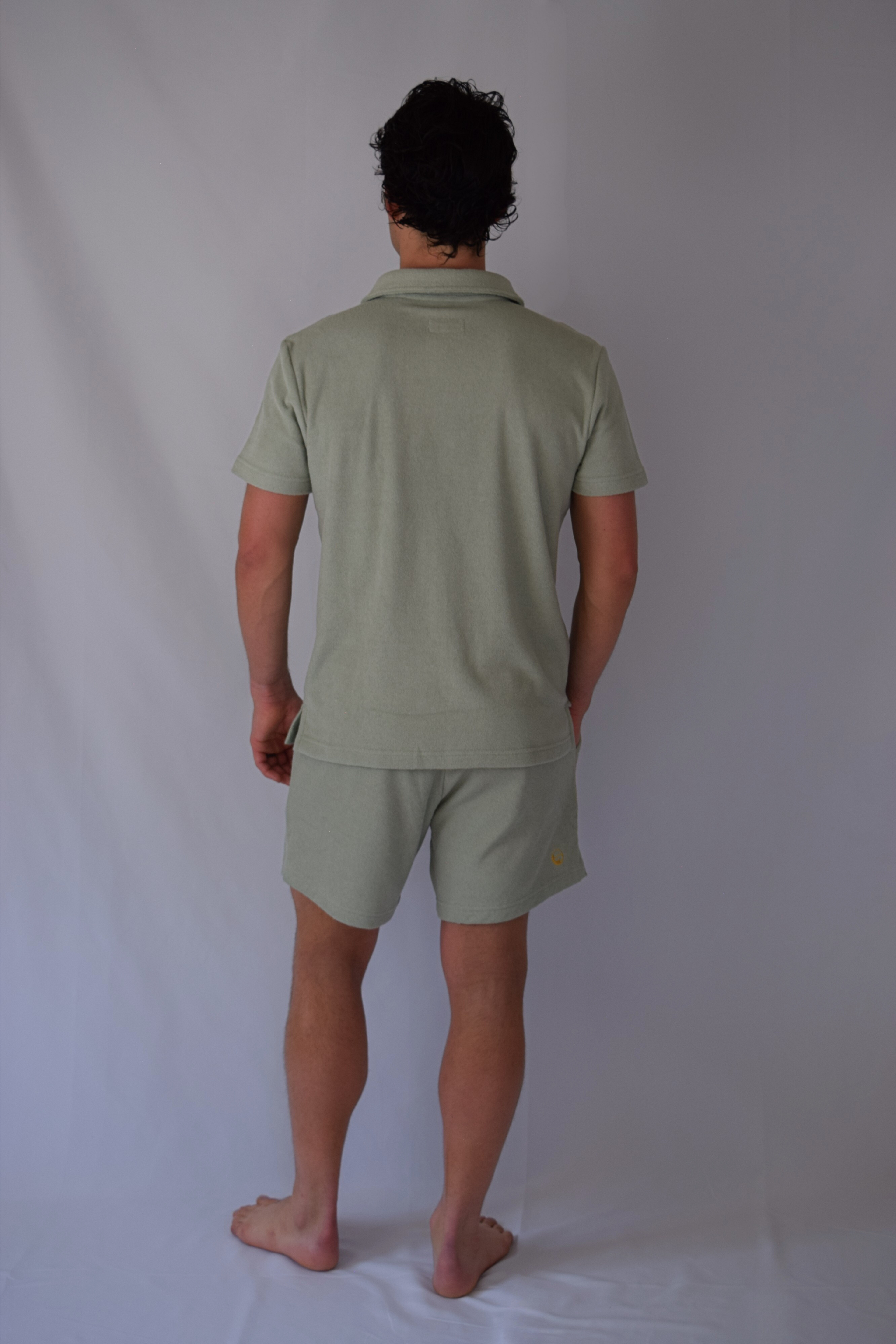 Sage Toweling Terry Polo