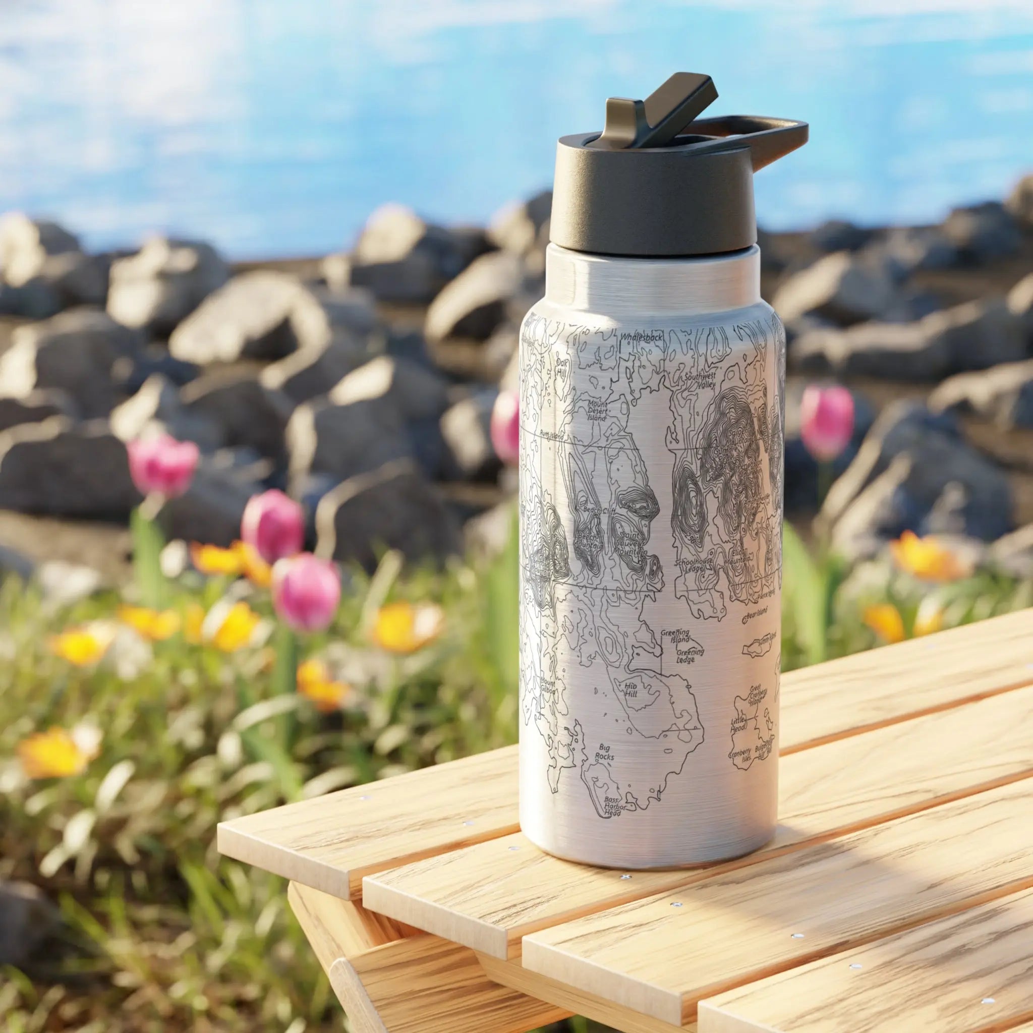 Acadia National Park Water Bottle Tumbler 32oz Double Wall Stainless Steel