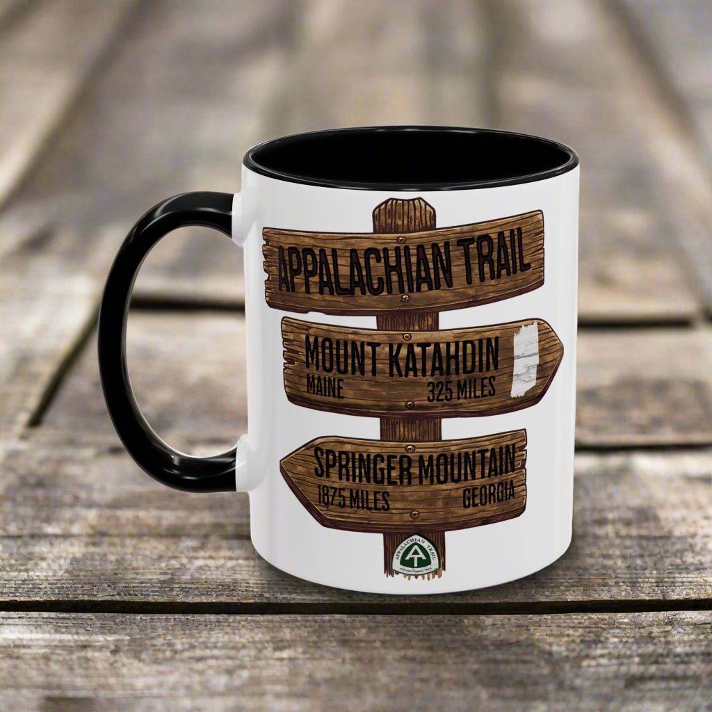 Appalachian Trail Accent Coffee Mug 11oz 15oz National Scenic AT Wood Mileage Sign