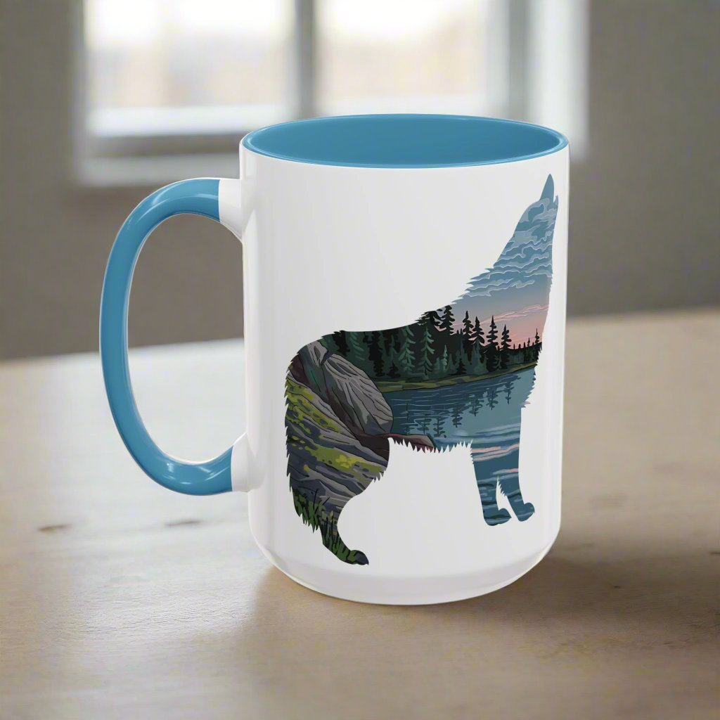 Voyageurs National Park Accent Coffee Mug 11oz 15oz Minnesota Wolf