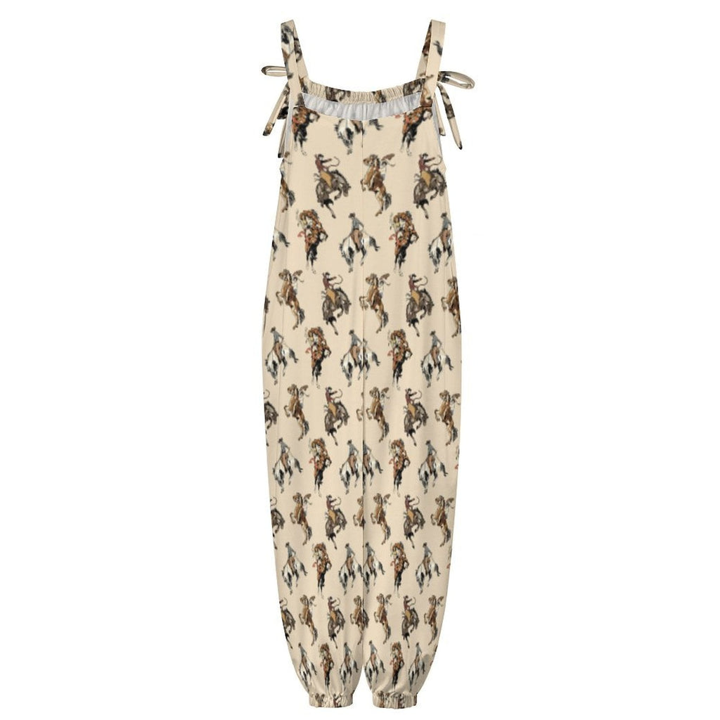 Vintage Cowgirl Relaxed Fit Overalls Jumpsuit