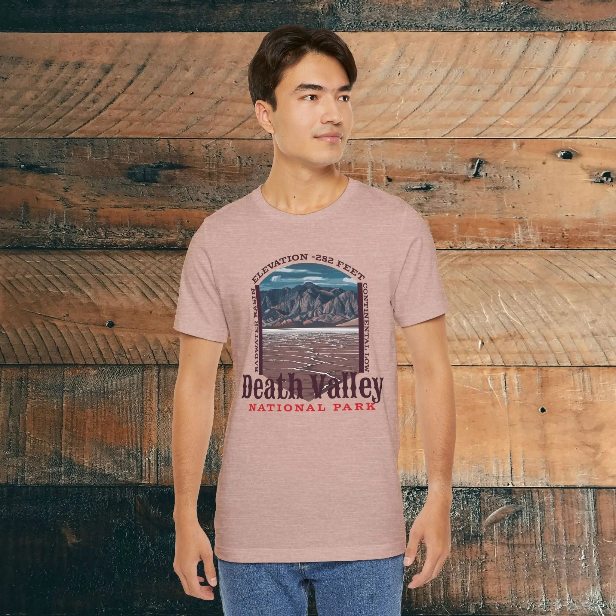 Death Valley National Park Unisex Jersey Tee Airlume Cotton Badwater Basin
