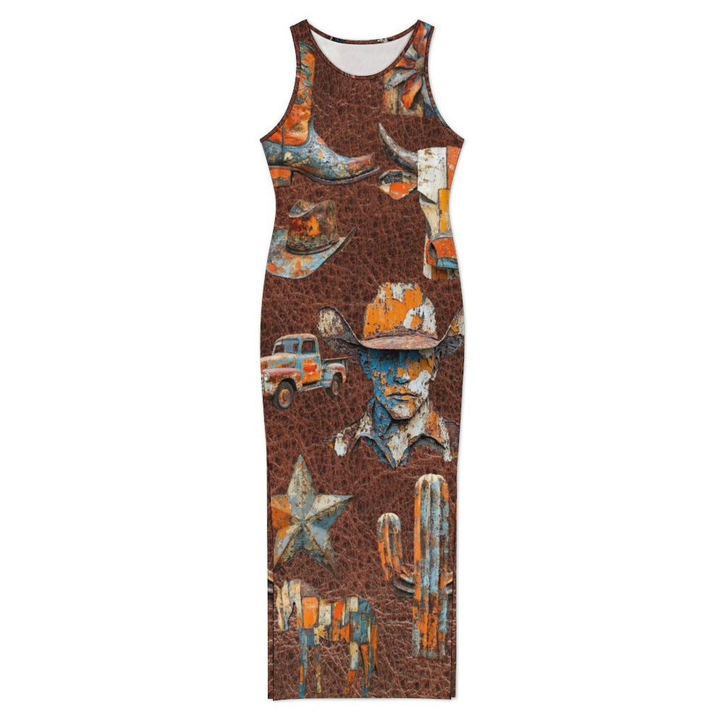 Cowboy Treasures Bodycon Maxi Dress