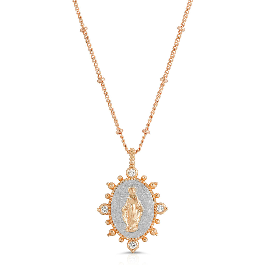 Lady Lourdes Pendant in Silver/Gold