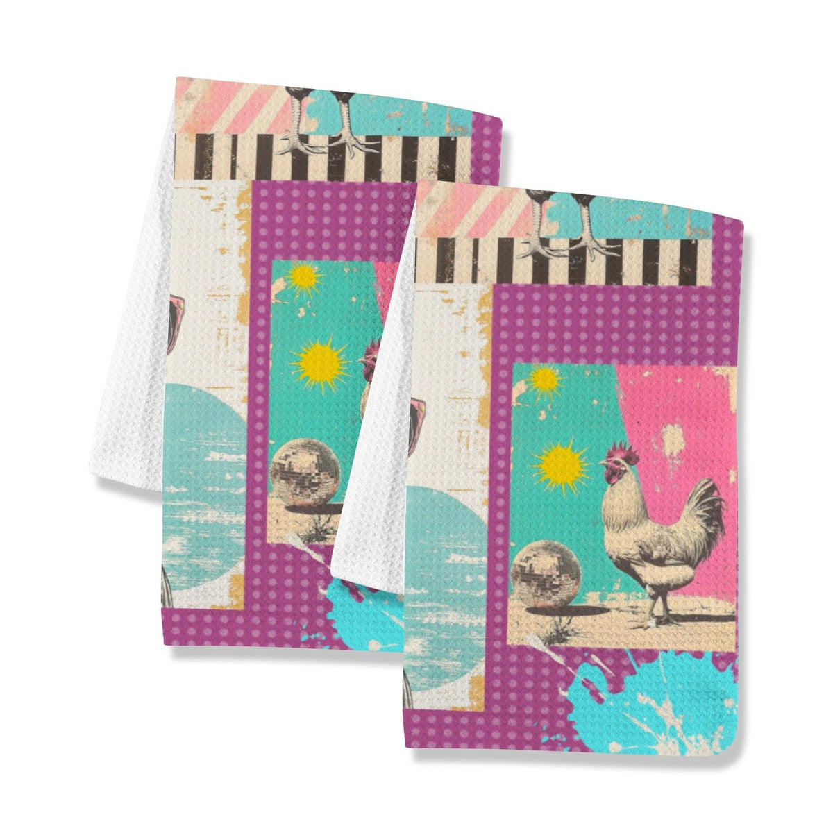 Baha Ranch Set of 2 (same) Chicken Days Kitchen Towels Made in America