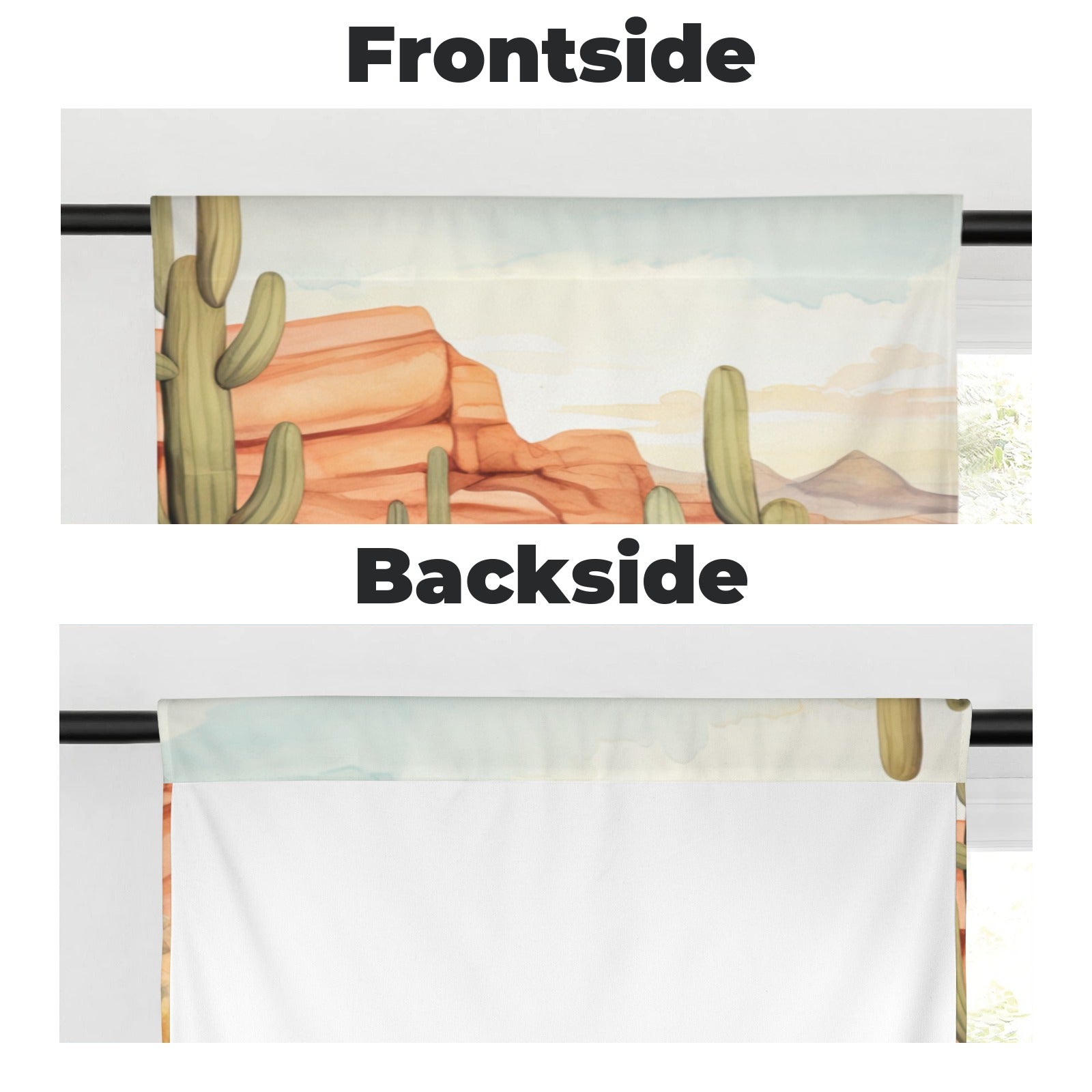 Watercolor Desert Curtains 28"x40" (2-Piece) Made in America