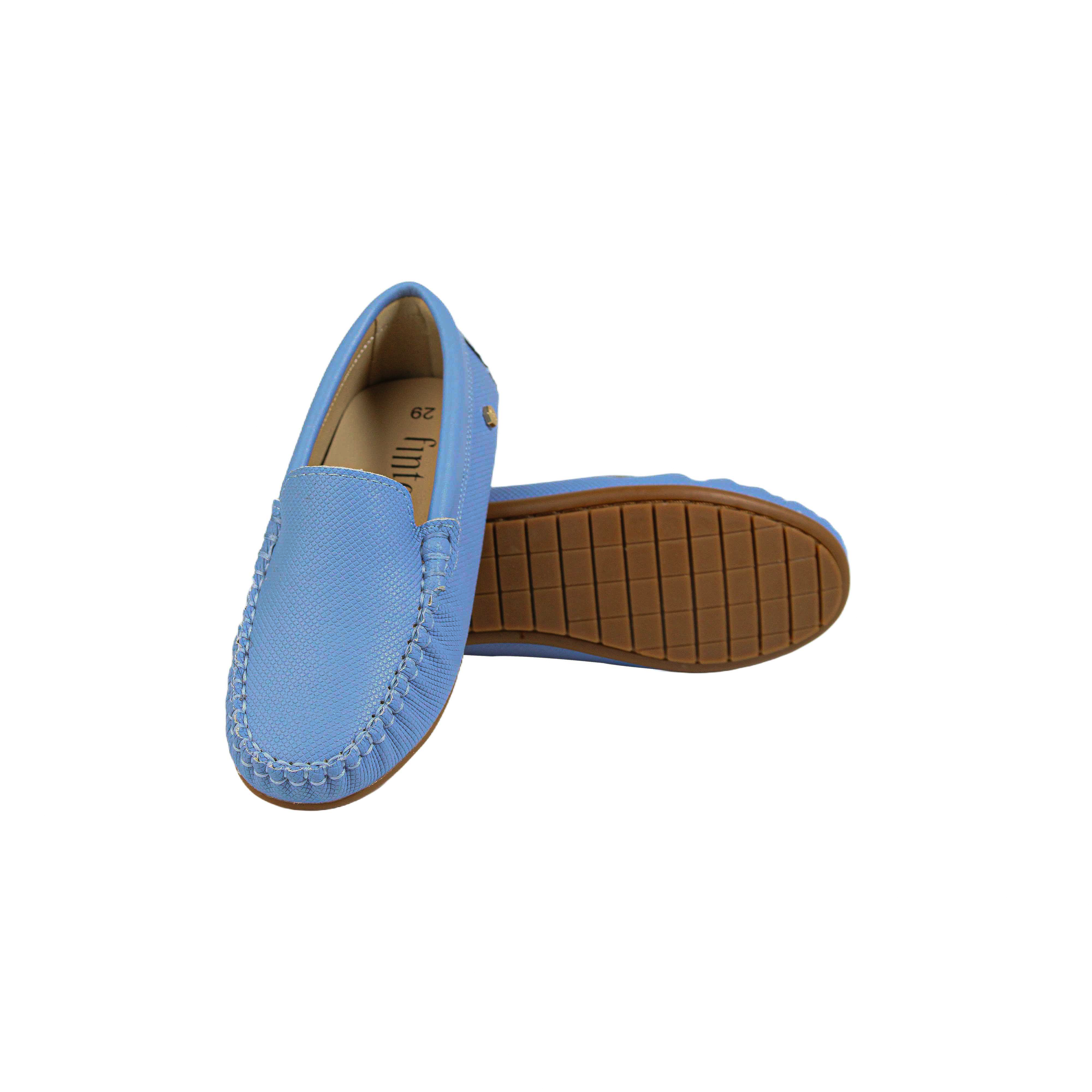 Blue Designed Leather