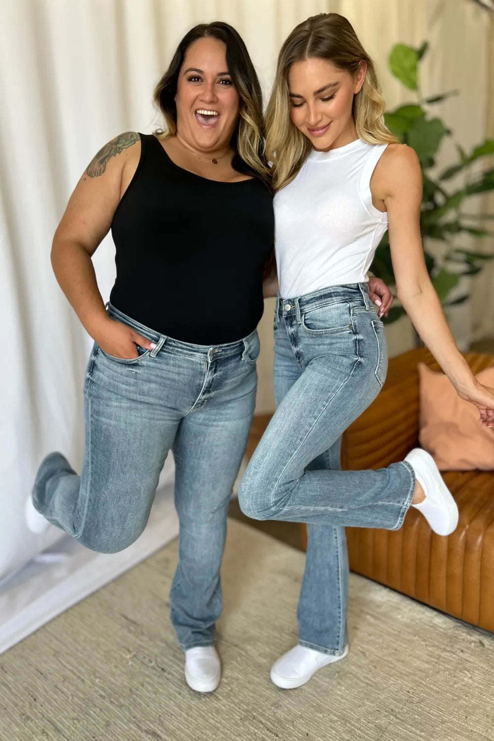 Garden Naked Judy Blue Full Size Medium Rise Bootcut Jeans