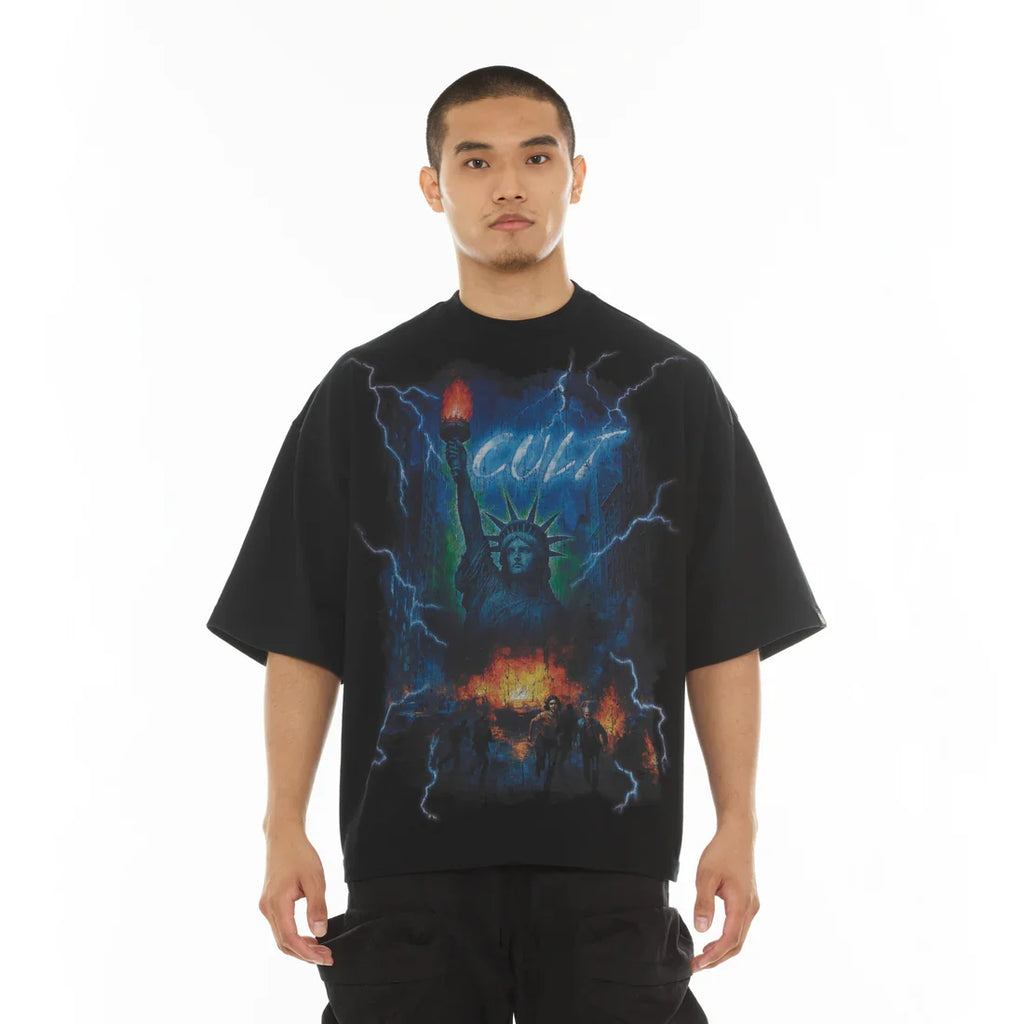 Cult Of Individuality Oversized Big Apple Tee - Black