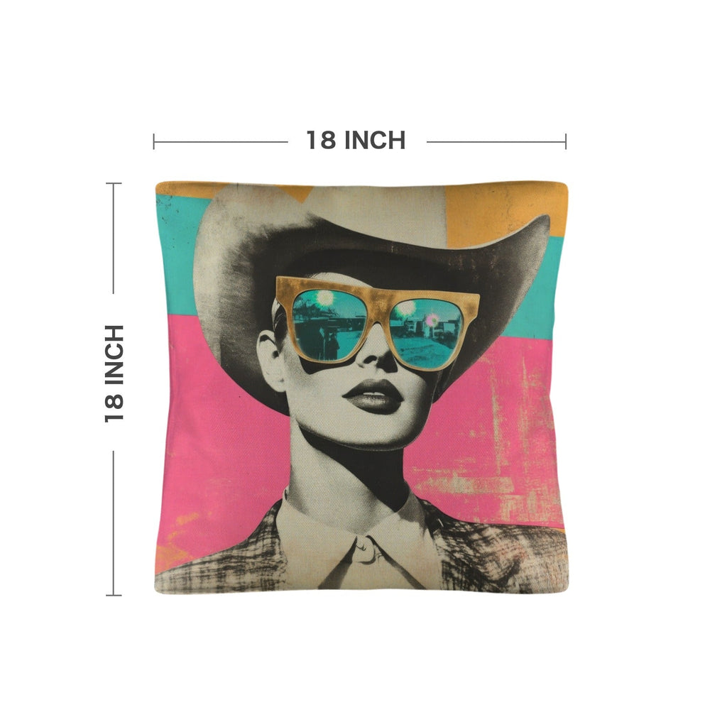 Baha Ranch Retro Pop Western Cool Cowgirl Pillow Case Made in America