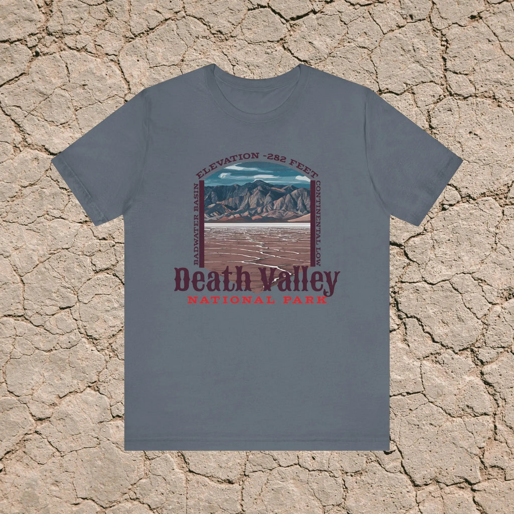 Death Valley National Park Unisex Jersey Tee Airlume Cotton Badwater Basin
