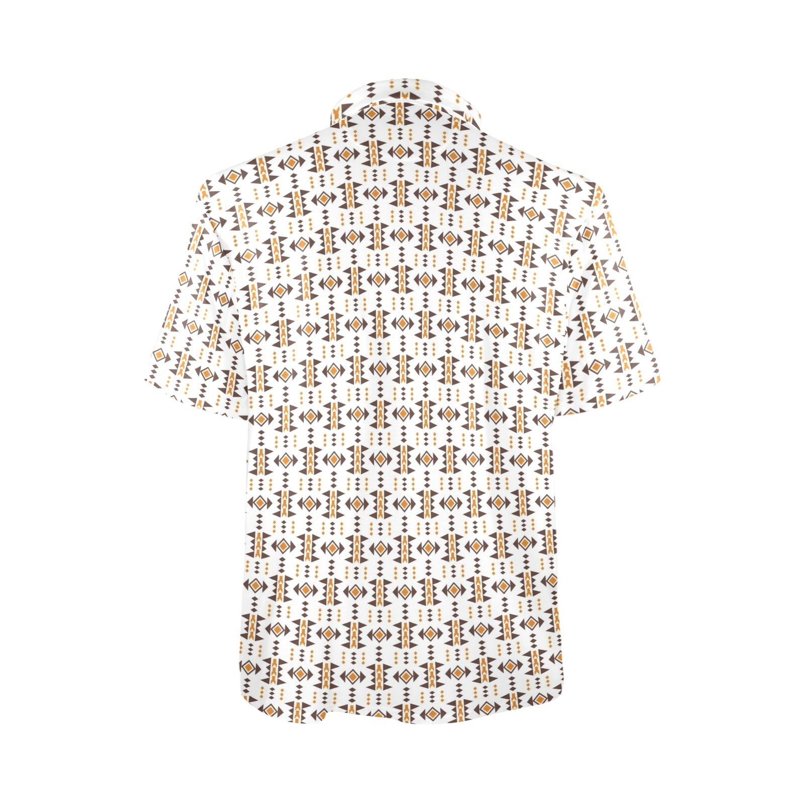 White Aztec Men's Polo Style Shirt