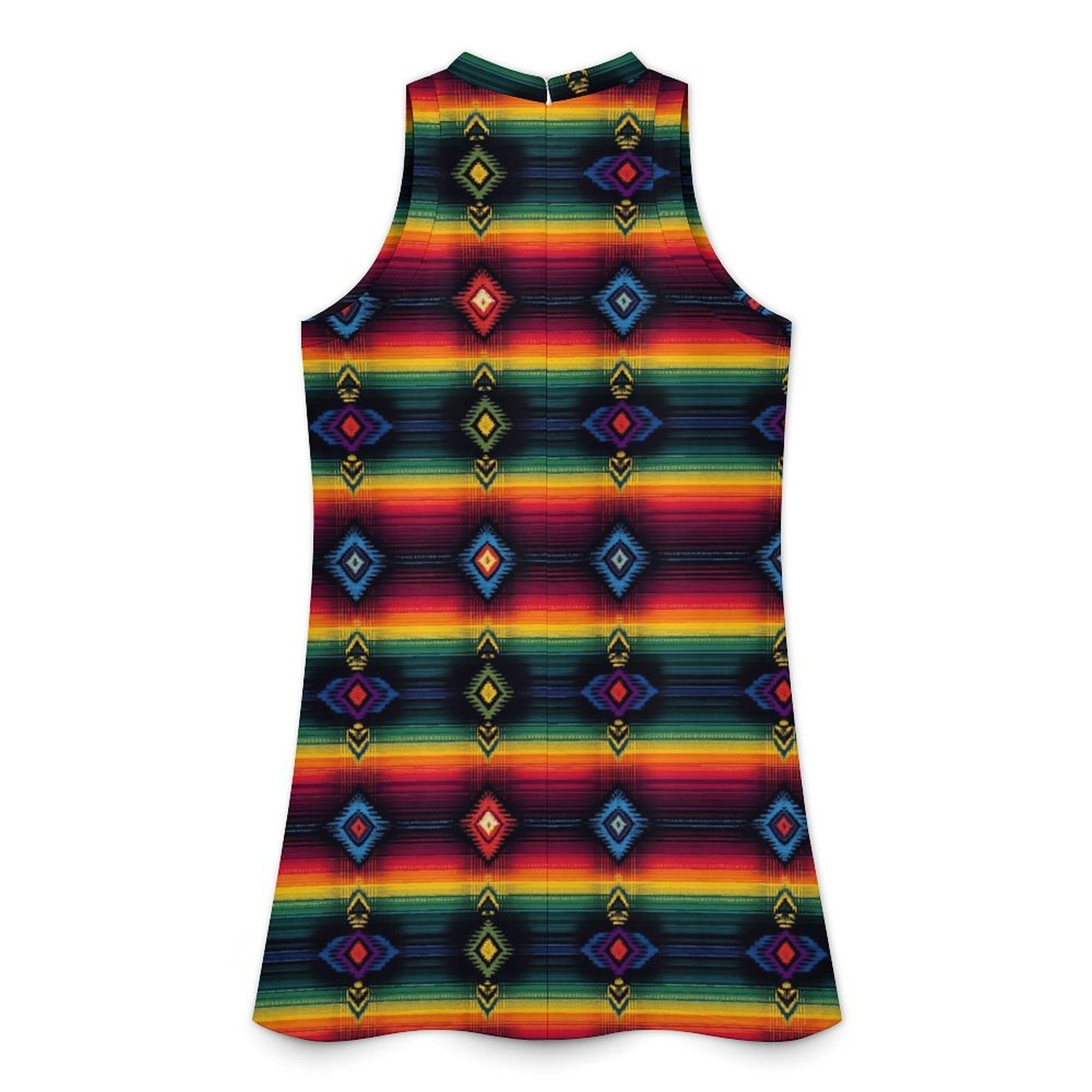 Baha Ranch Colores de Mexico Southwest Serape Sleeveless Mini Dress