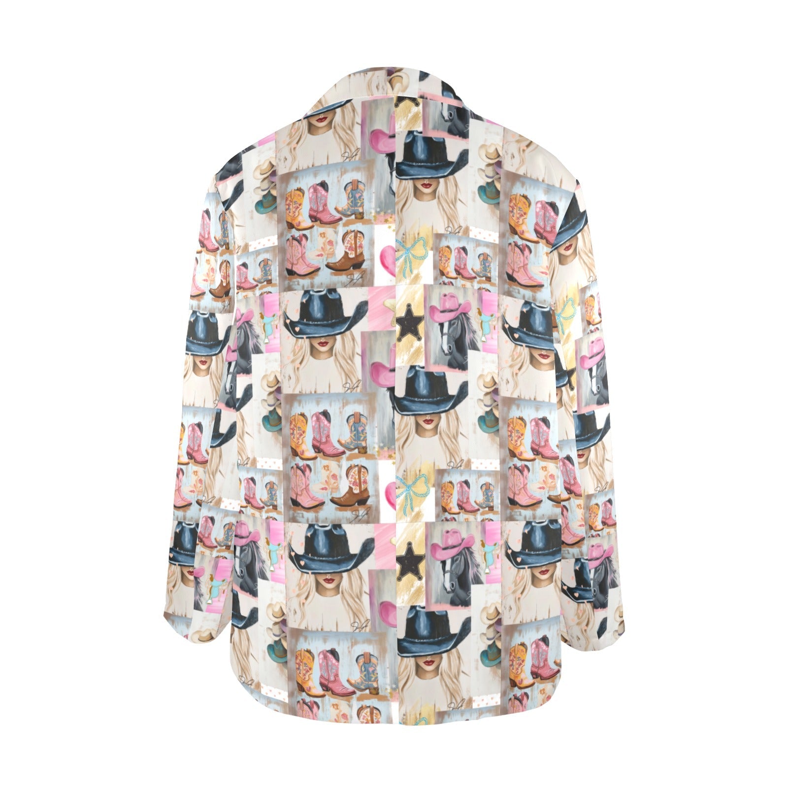 Danilo Painted Cowgirl Collage Western Blazer