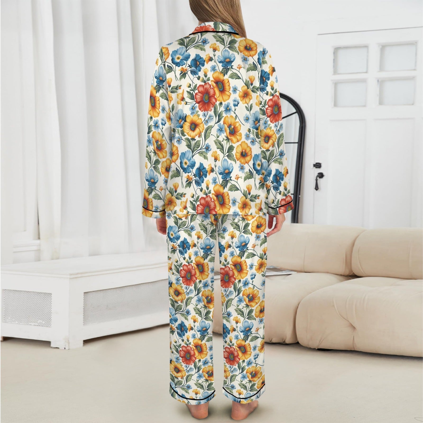 Colores De Mexico Spring Florals Satin Pajamas
