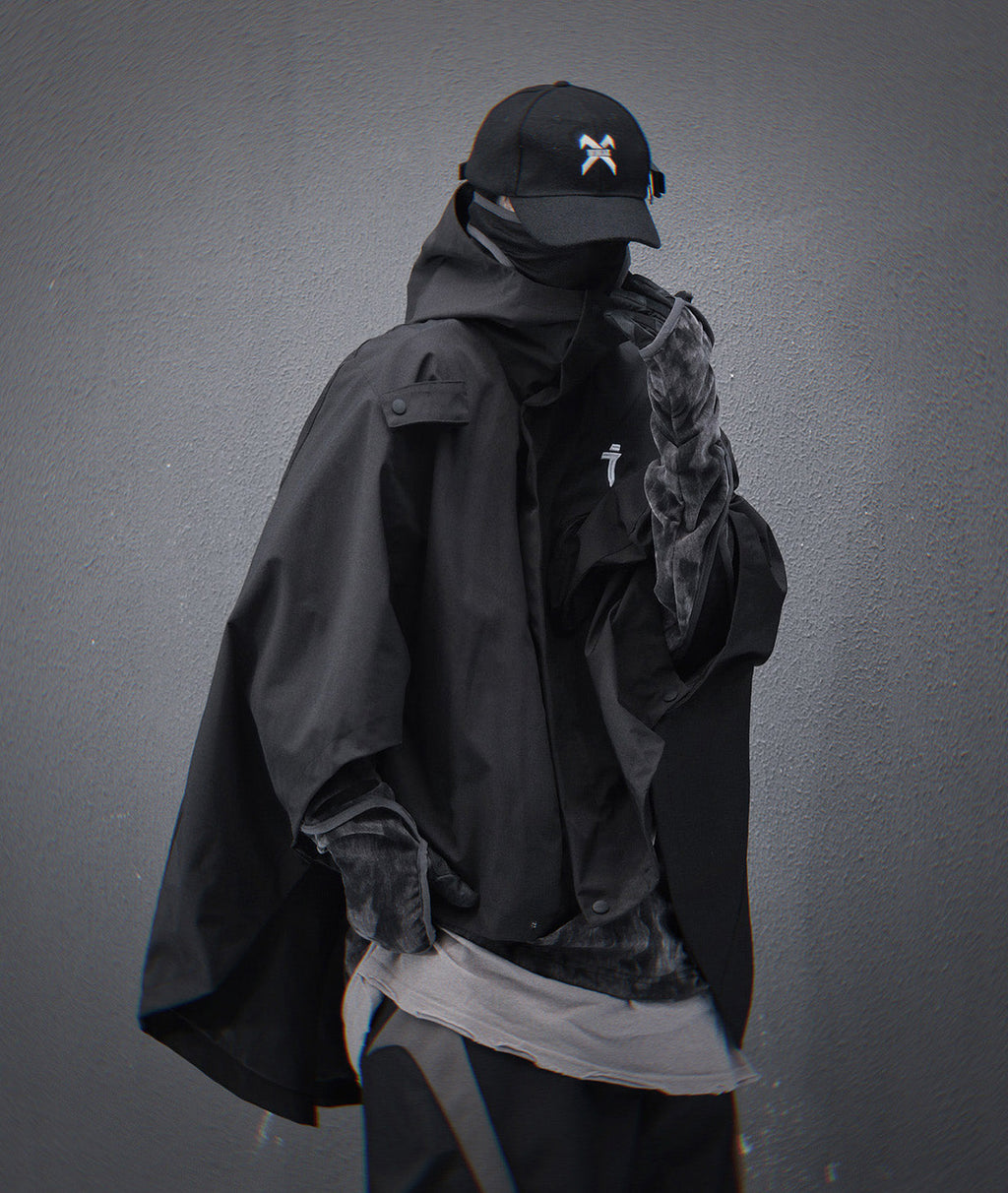 HiJ40 Black I-Tech Poncho