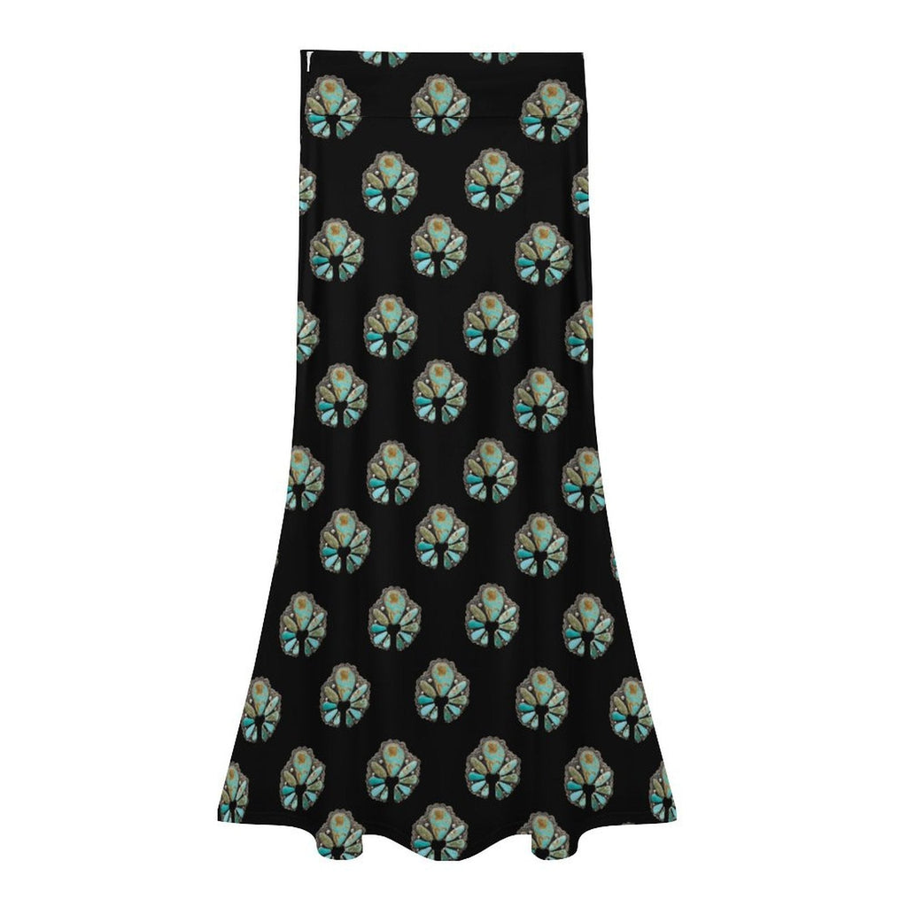 Turquoise Naja Maxi Skirt