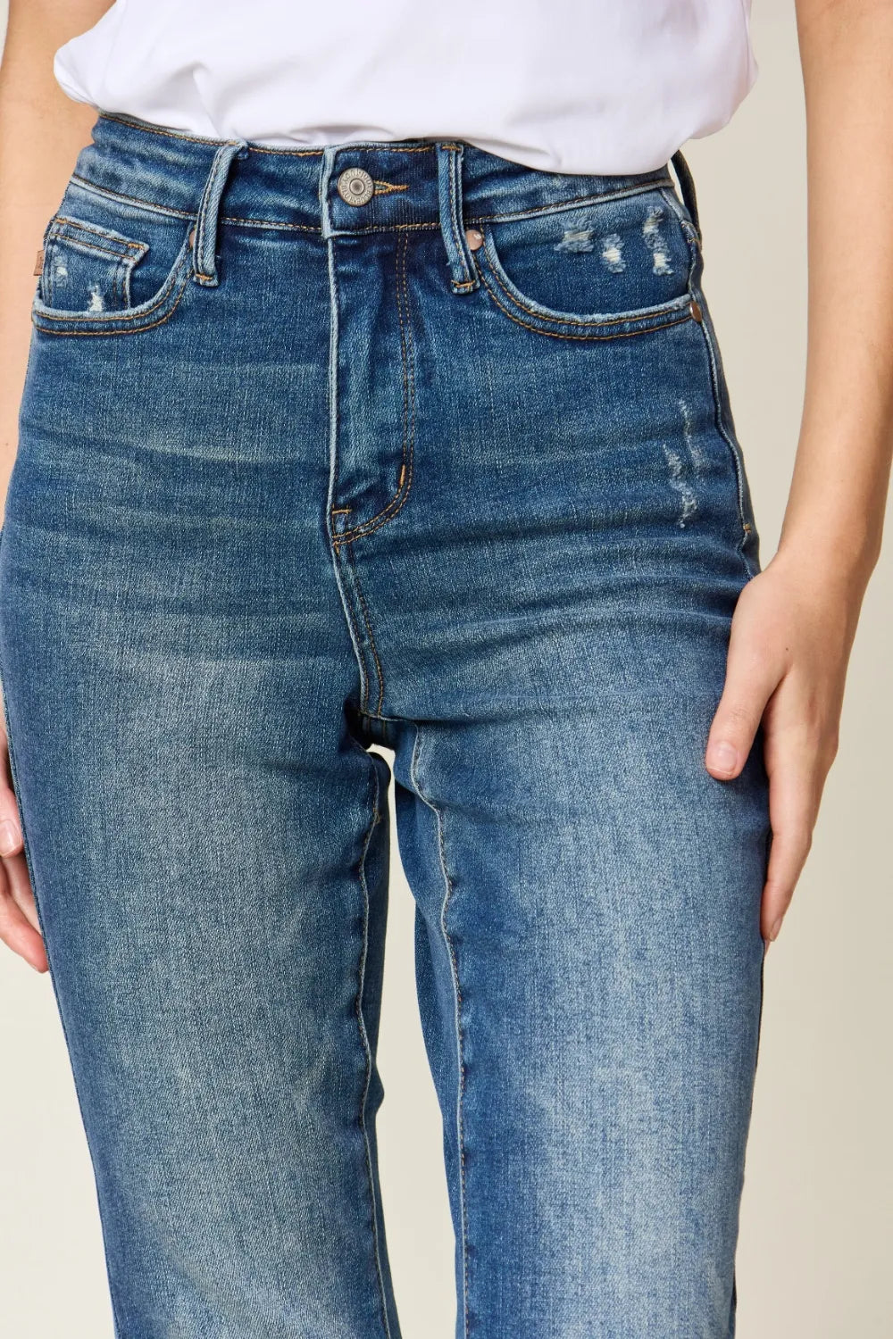 Garden Naked Judy Blue Full Size Tummy Control High Waist Slim Jeans