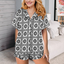 Talavera Tile Mexican Print Southwest Satin Pajamas