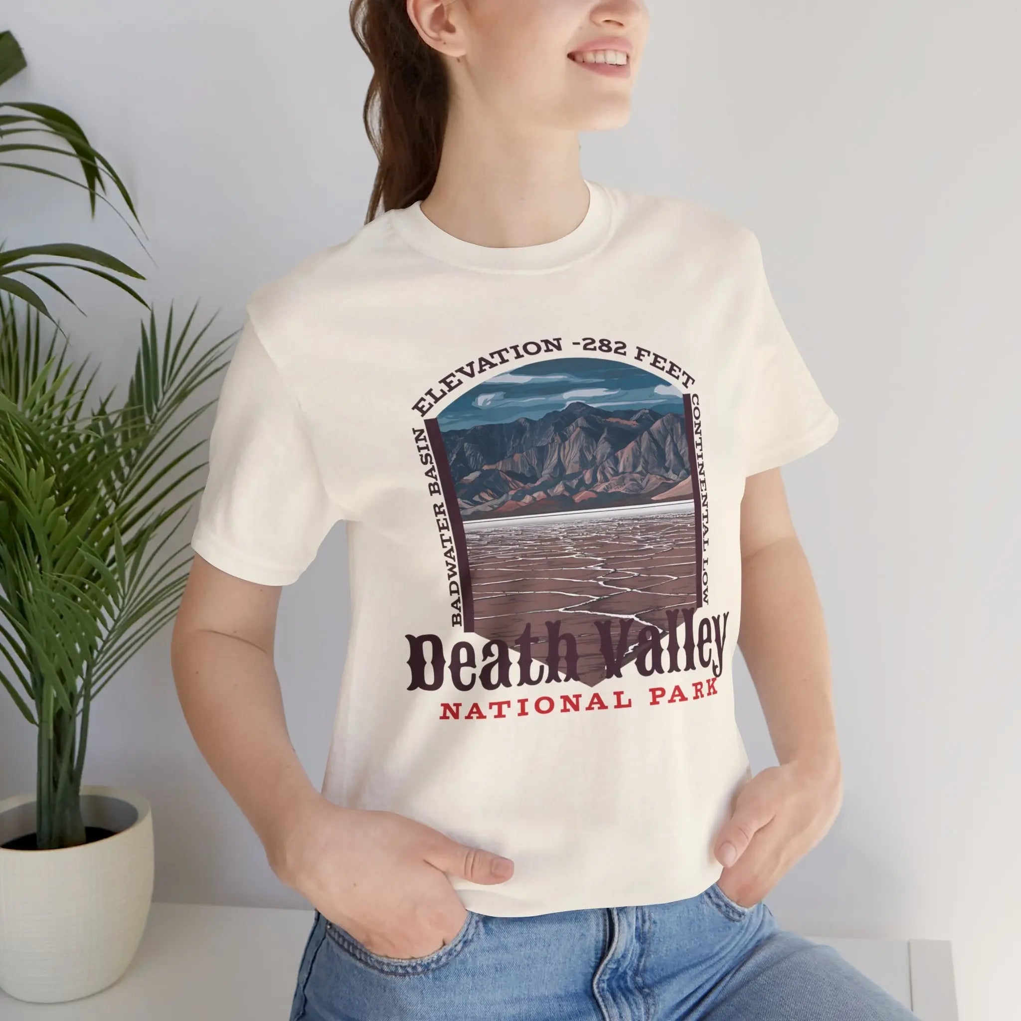 Death Valley National Park Unisex Jersey Tee Airlume Cotton Badwater Basin