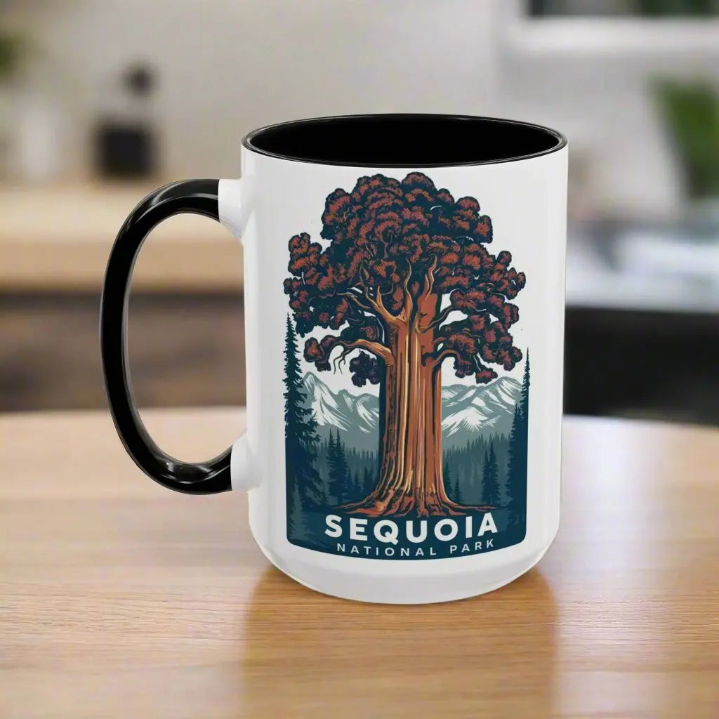 Sequoia National Park Big Tree Coffee Mug 11oz 15oz Blue Black Pink Red
