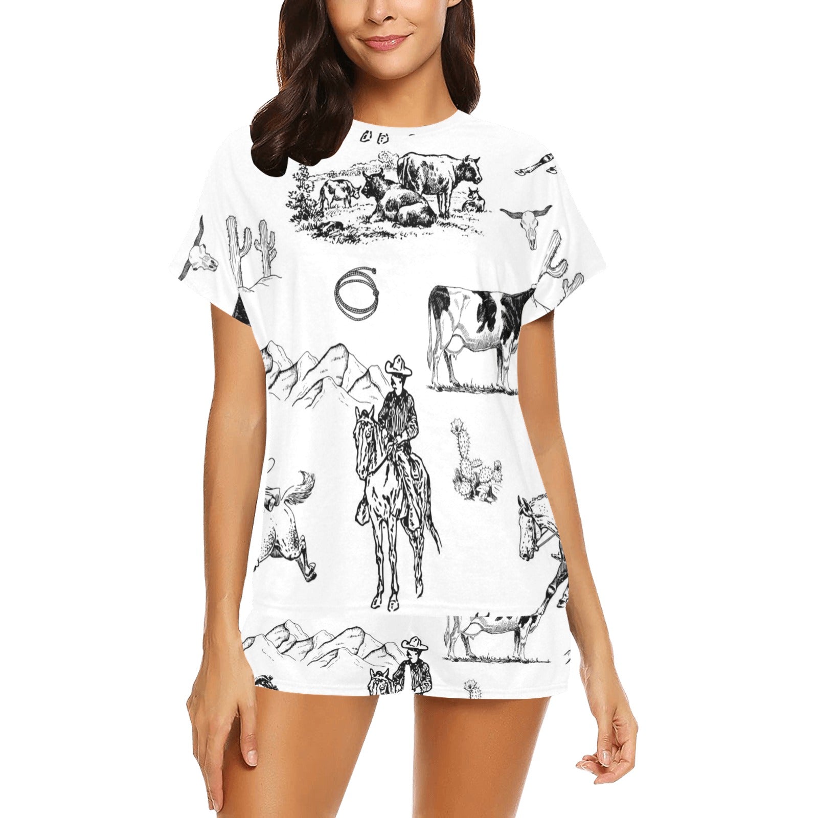 Ranch Life Women's Short and Top Pajama Set