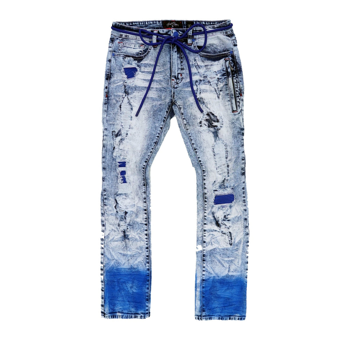 F1765 Frost Shredded Jeans - Ice Wash