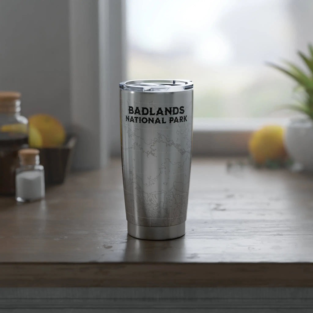 Badlands National Park Topographic Tumbler 20oz USGS Map Print South Dakota
