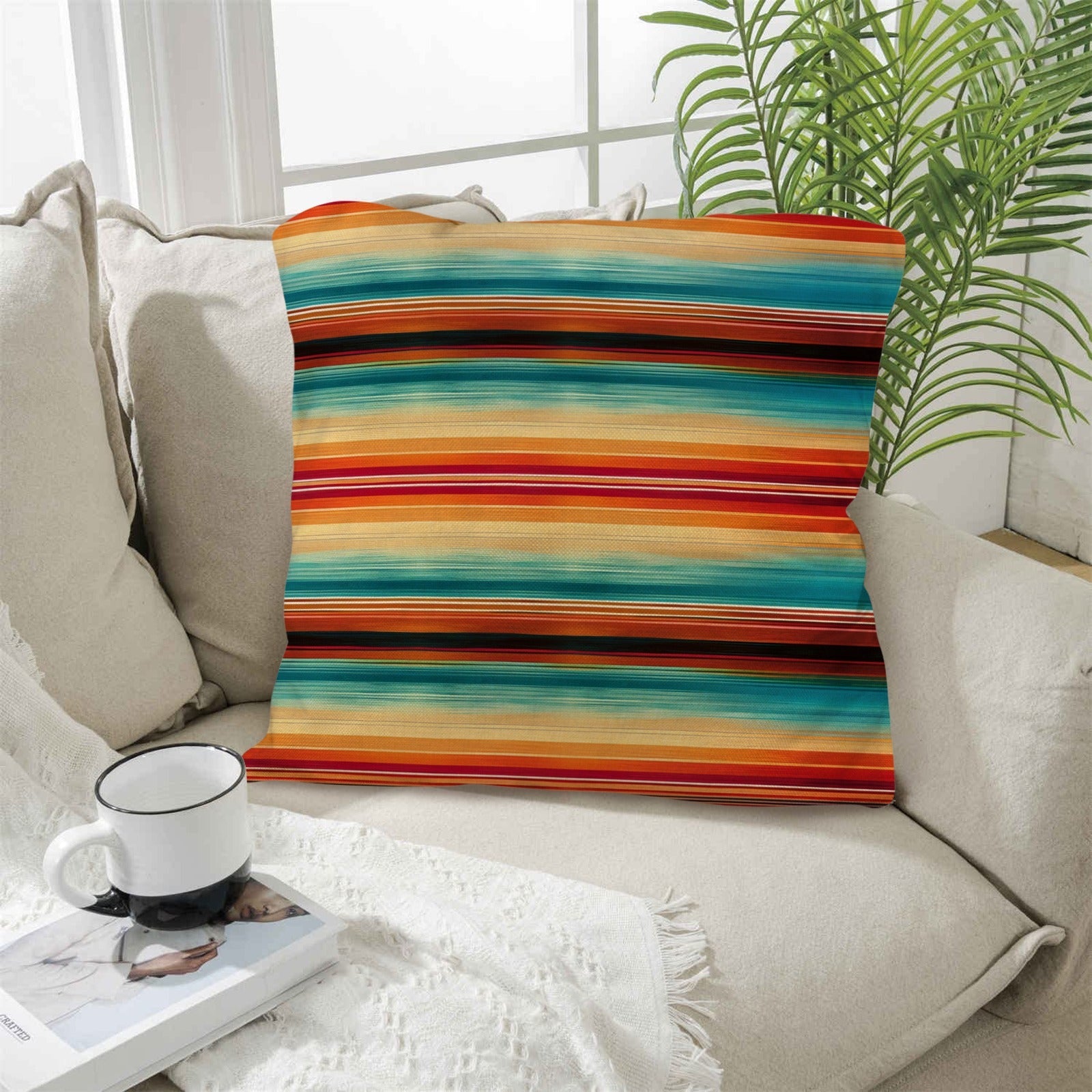 Southwest Serape Pillow Case 18x18" Made in America