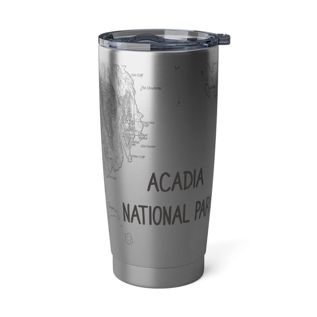 Acadia National Park Topographic Tumbler 20oz  Spill Resistant Lid Coastal Maine