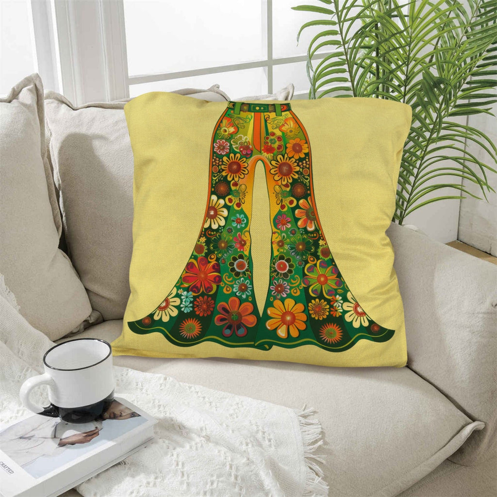 Floral Bell Bottoms Pillow Case Made in America