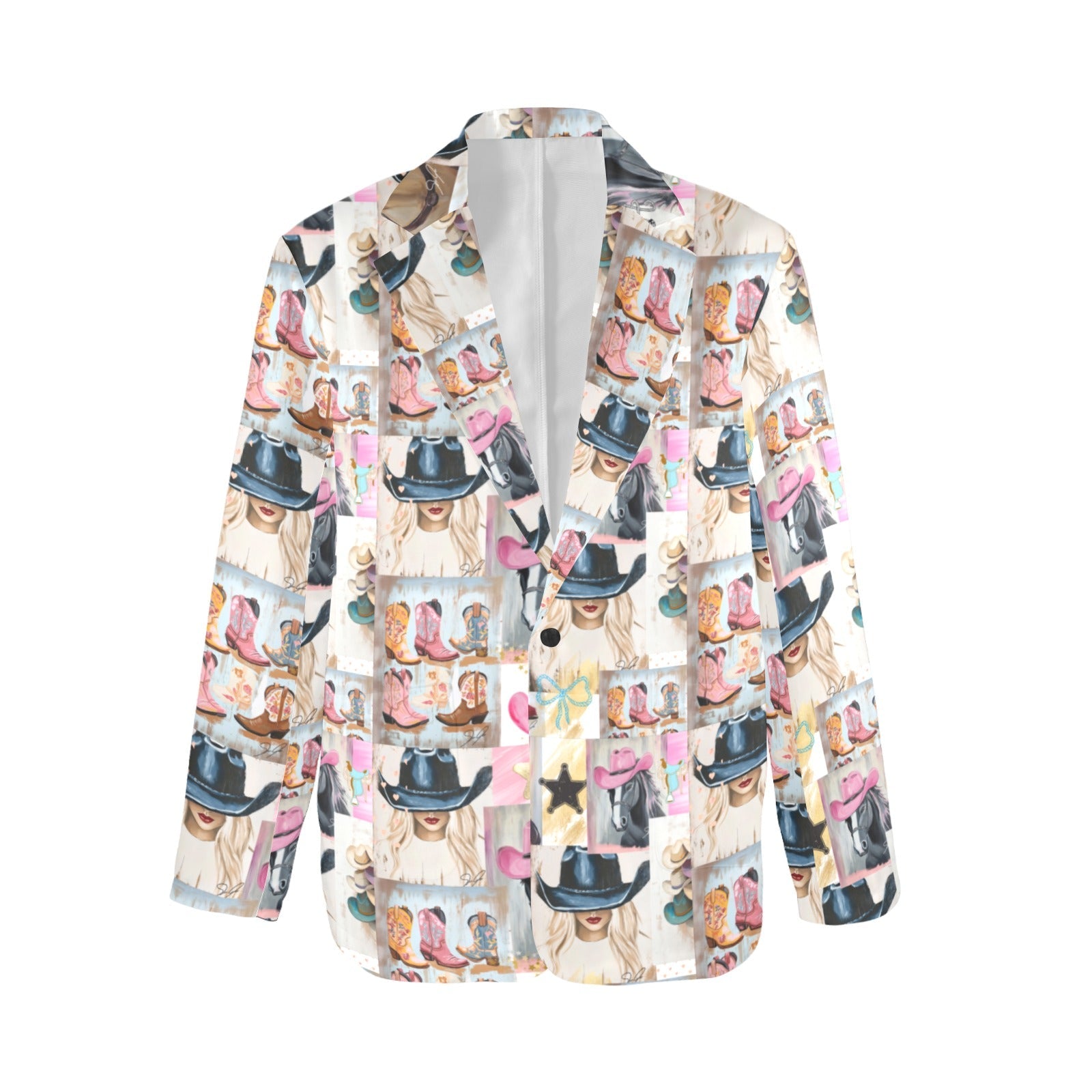 Danilo Painted Cowgirl Collage Western Blazer