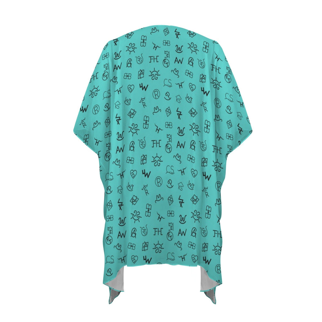 Turquoise Brands Duster Kimono Coverup