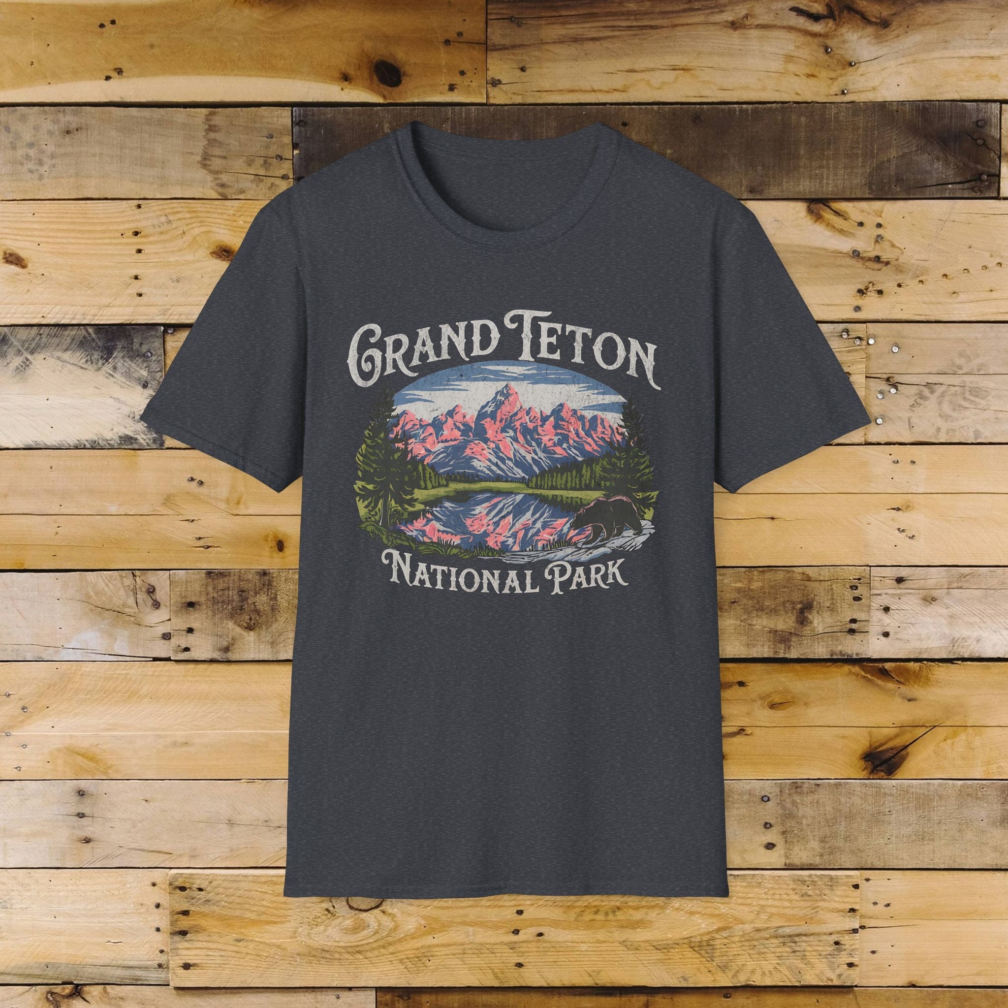 Grand Teton National Park Unisex Fit Soft Vintage T-Shirt