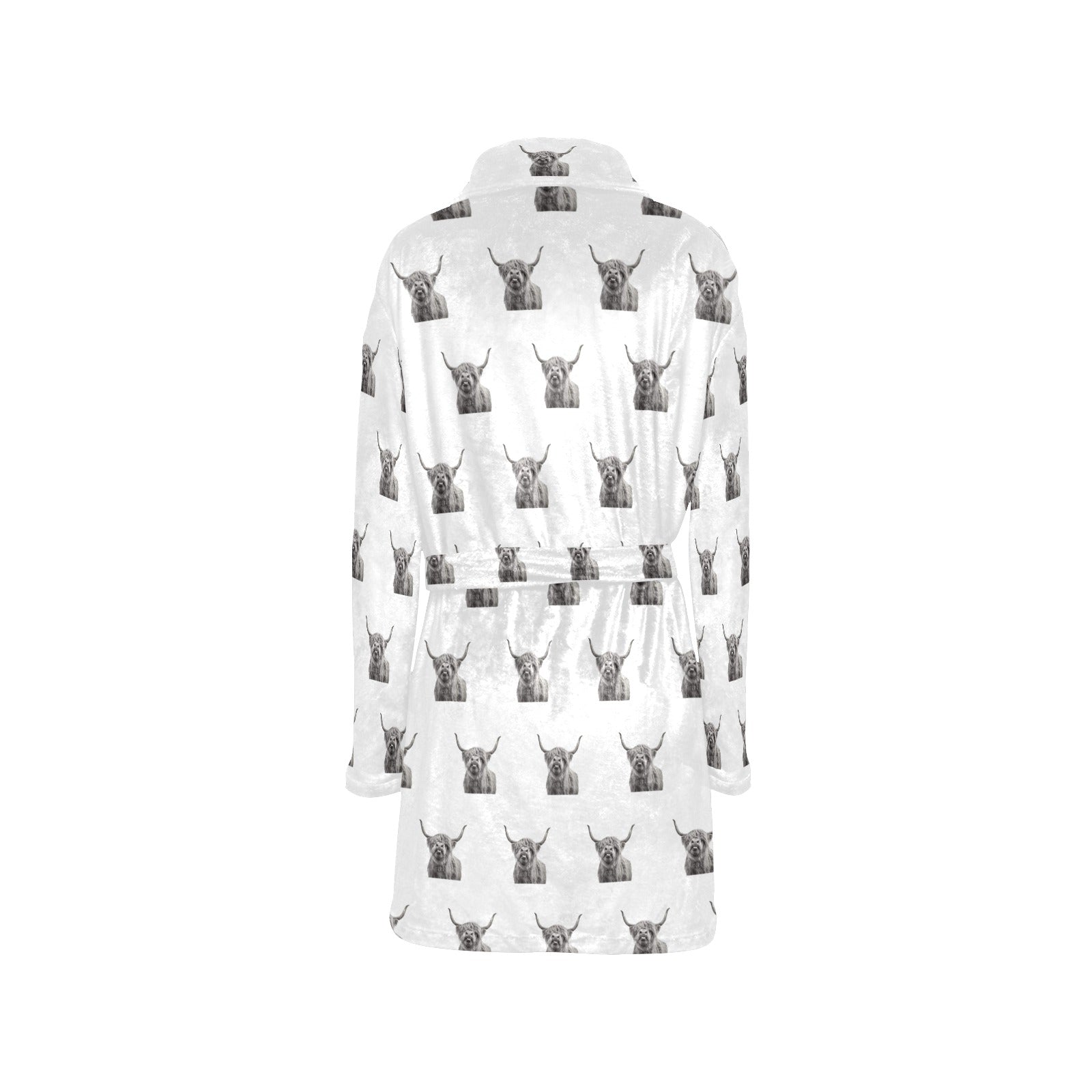 Silly Highland Cow Women's Western Bath Robe