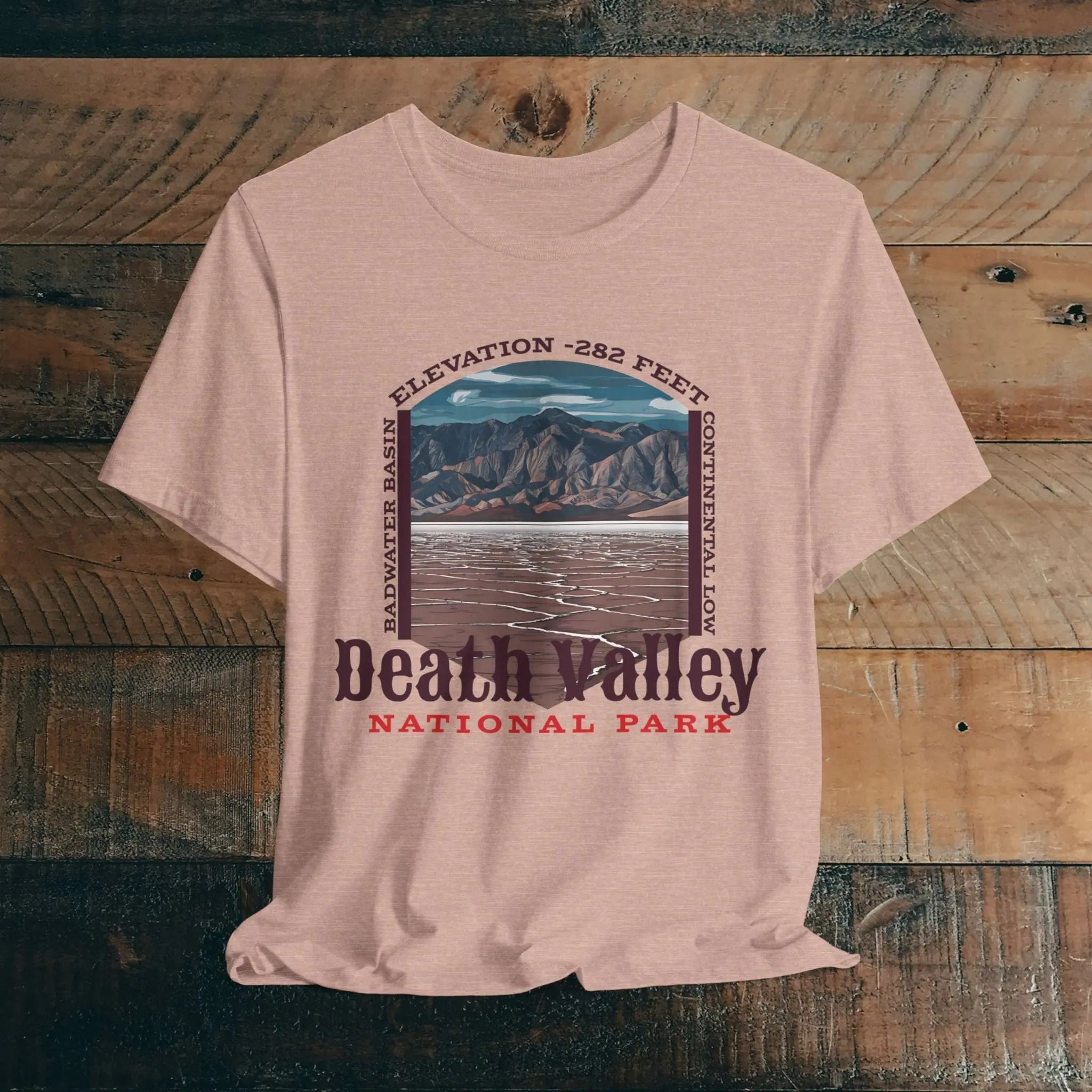 Death Valley National Park Unisex Jersey Tee Airlume Cotton Badwater Basin