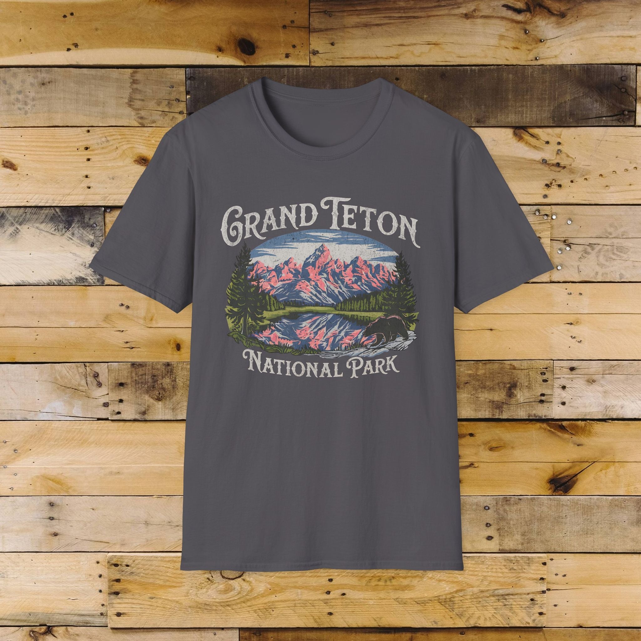 Grand Teton National Park Unisex Fit Soft Vintage T-Shirt