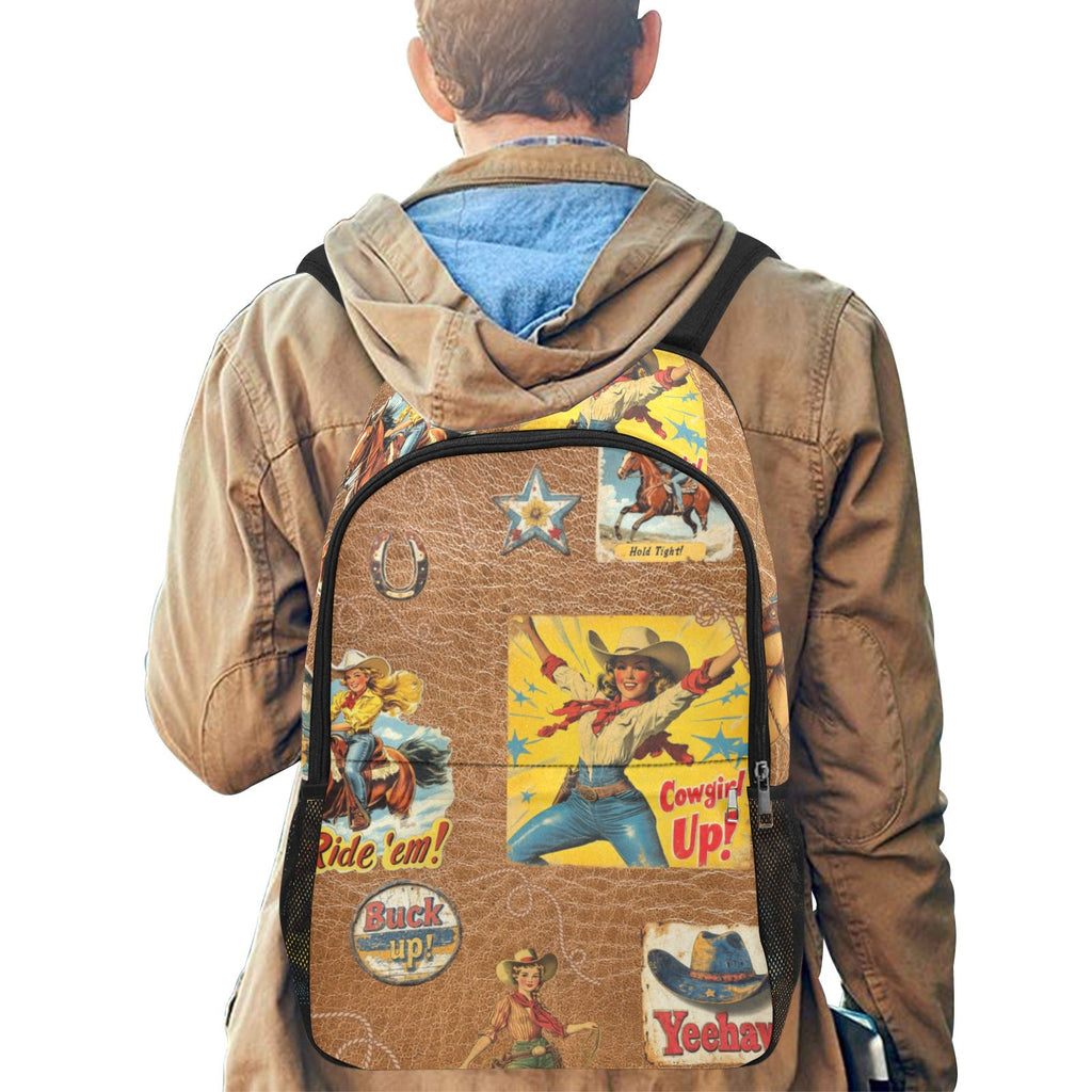 Vintage Cowgirl Collage Backpack