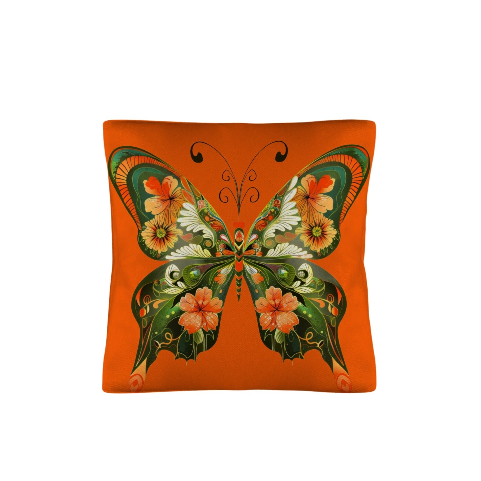 Retro Floral Butterfly Pillow Case Made in America