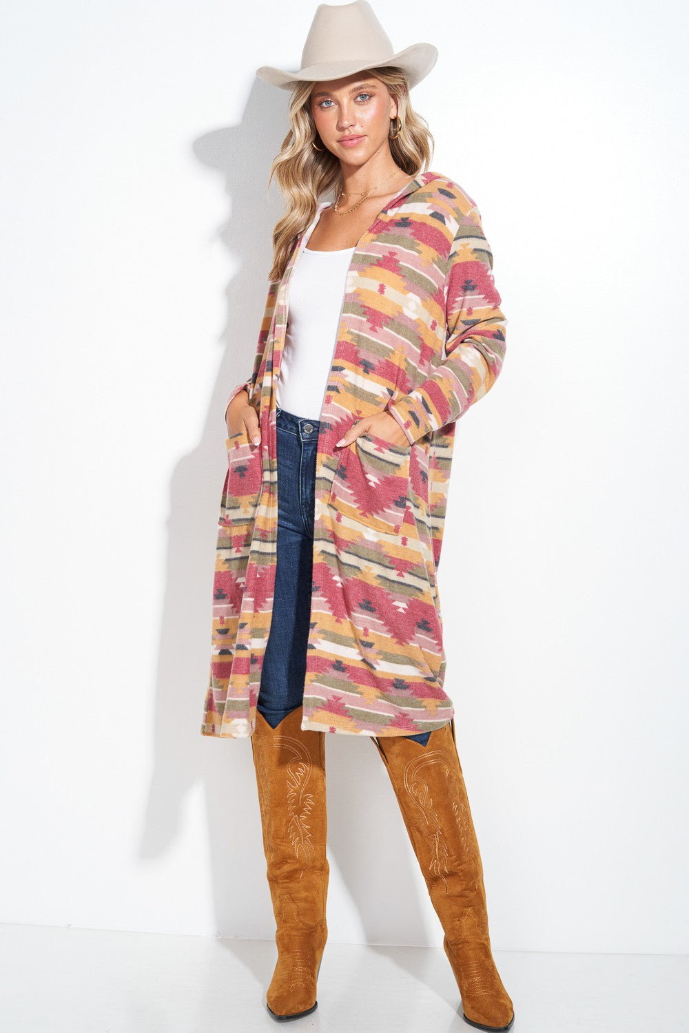 Aztec Hooded Cardigan Made in America