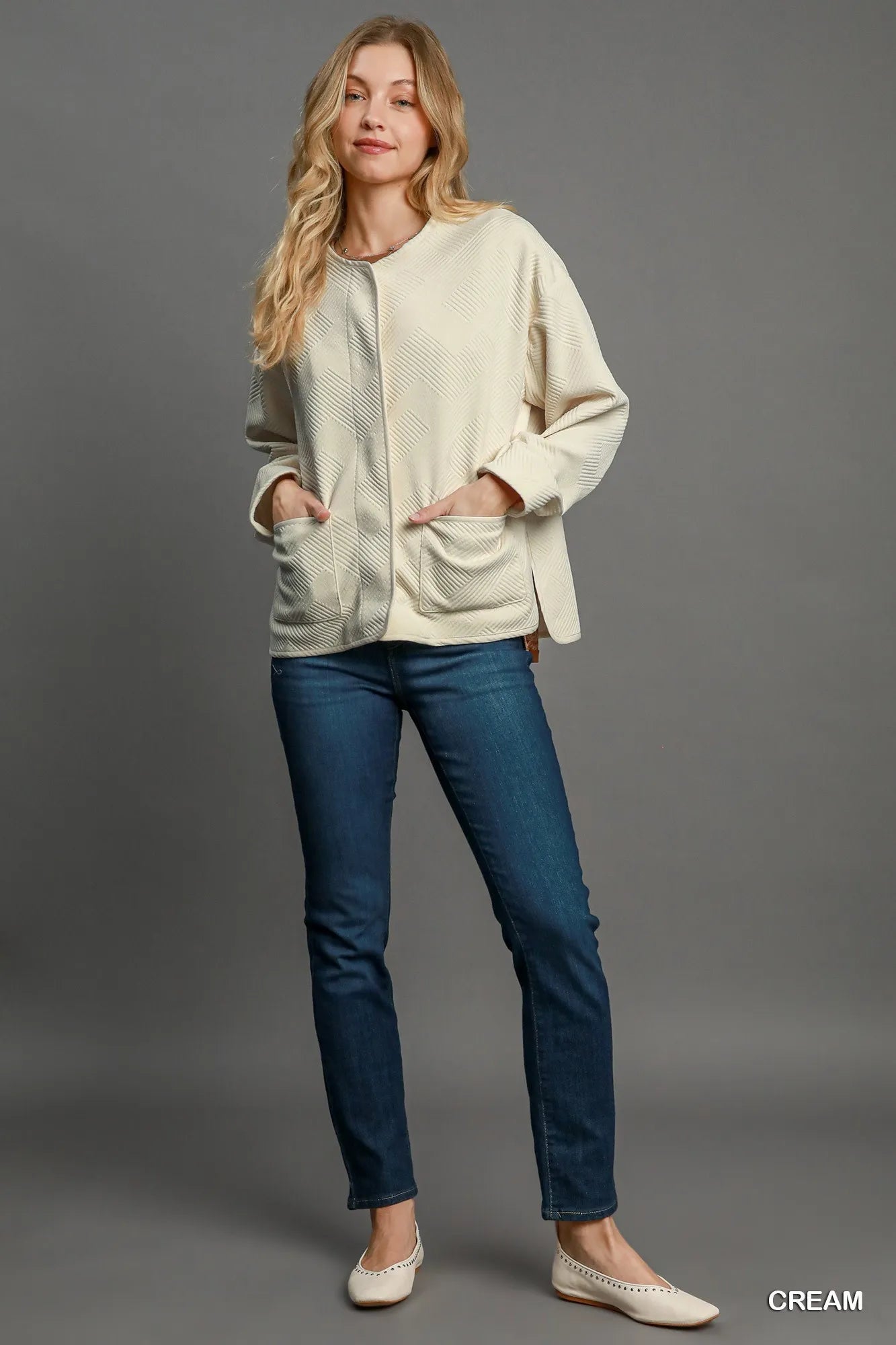 Garden Naked Umgee Textured Jacquard Jacket