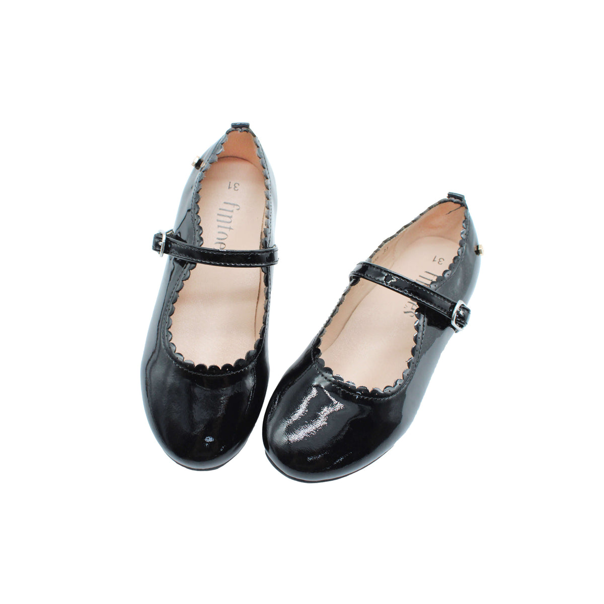 Fintoes Kids' Black Patent Mary Janes