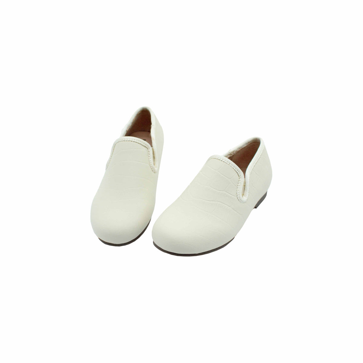 Fintoes Kids' Beige Leather Dress Shoes, Boys'