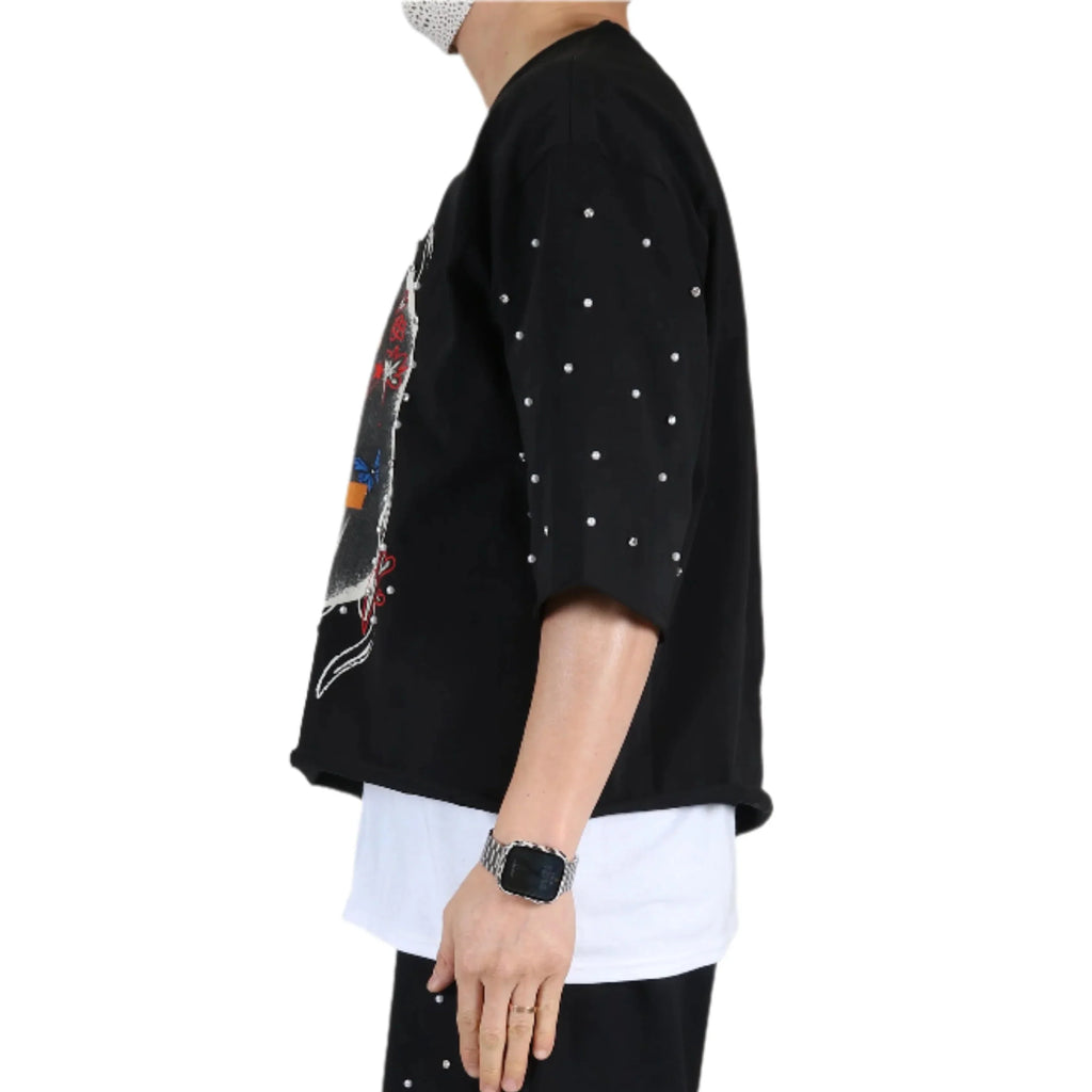 PROCO SN/ Jersey 3/4 Sleeve Crop Top Tee