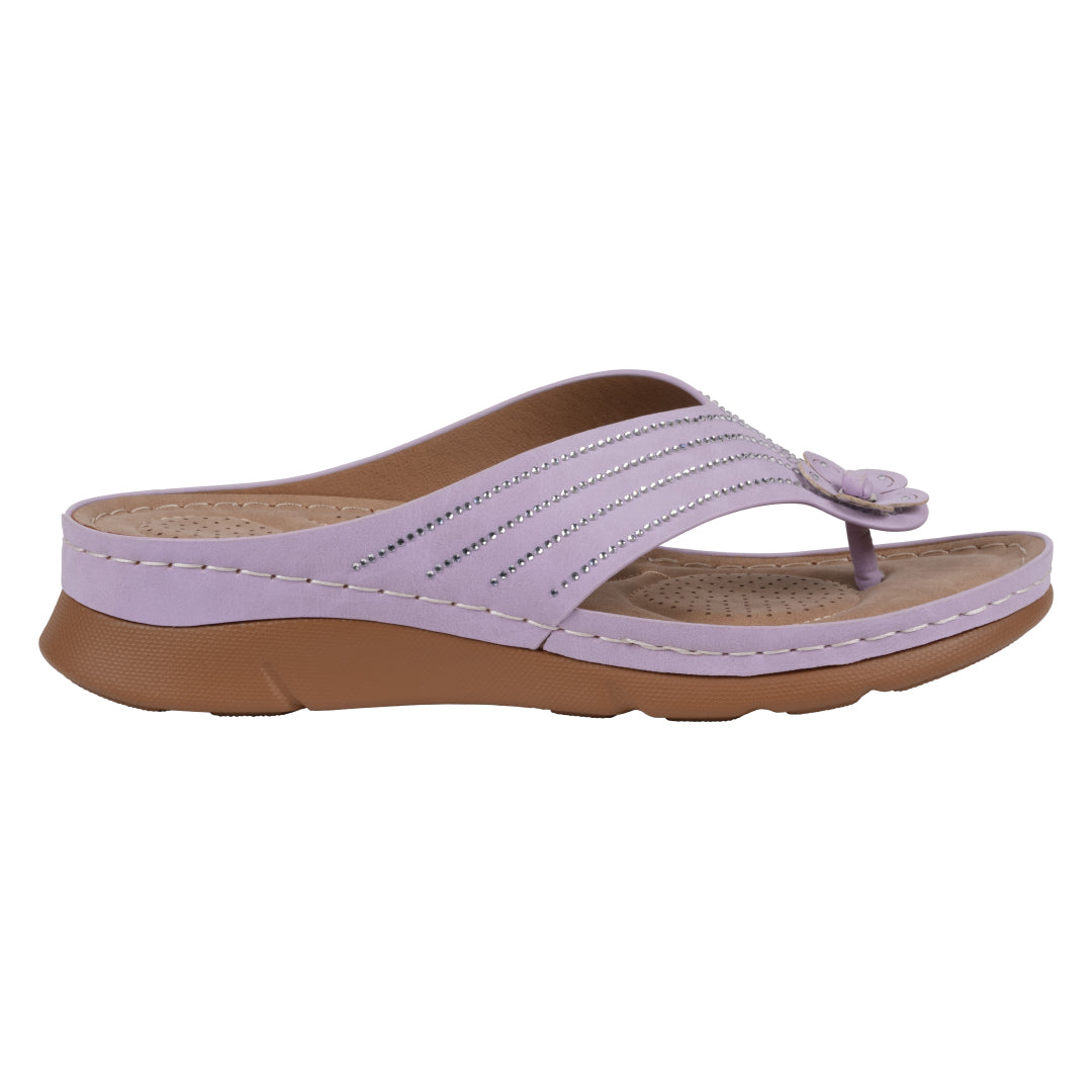 Women's Amari Flower Thong Flat Comfort Sandals