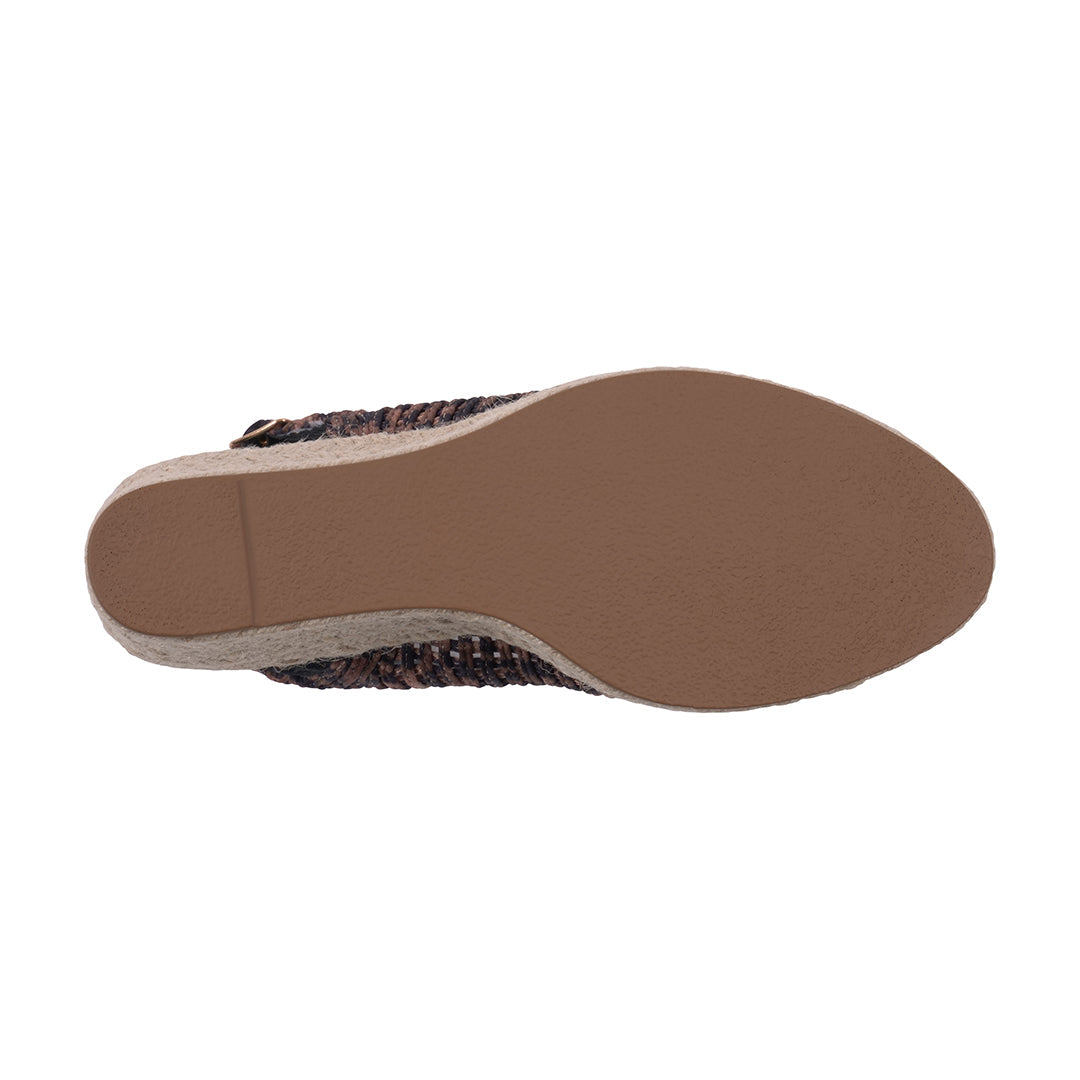 Women's Amira Leopard Woven Espadrille Wedge Sandals