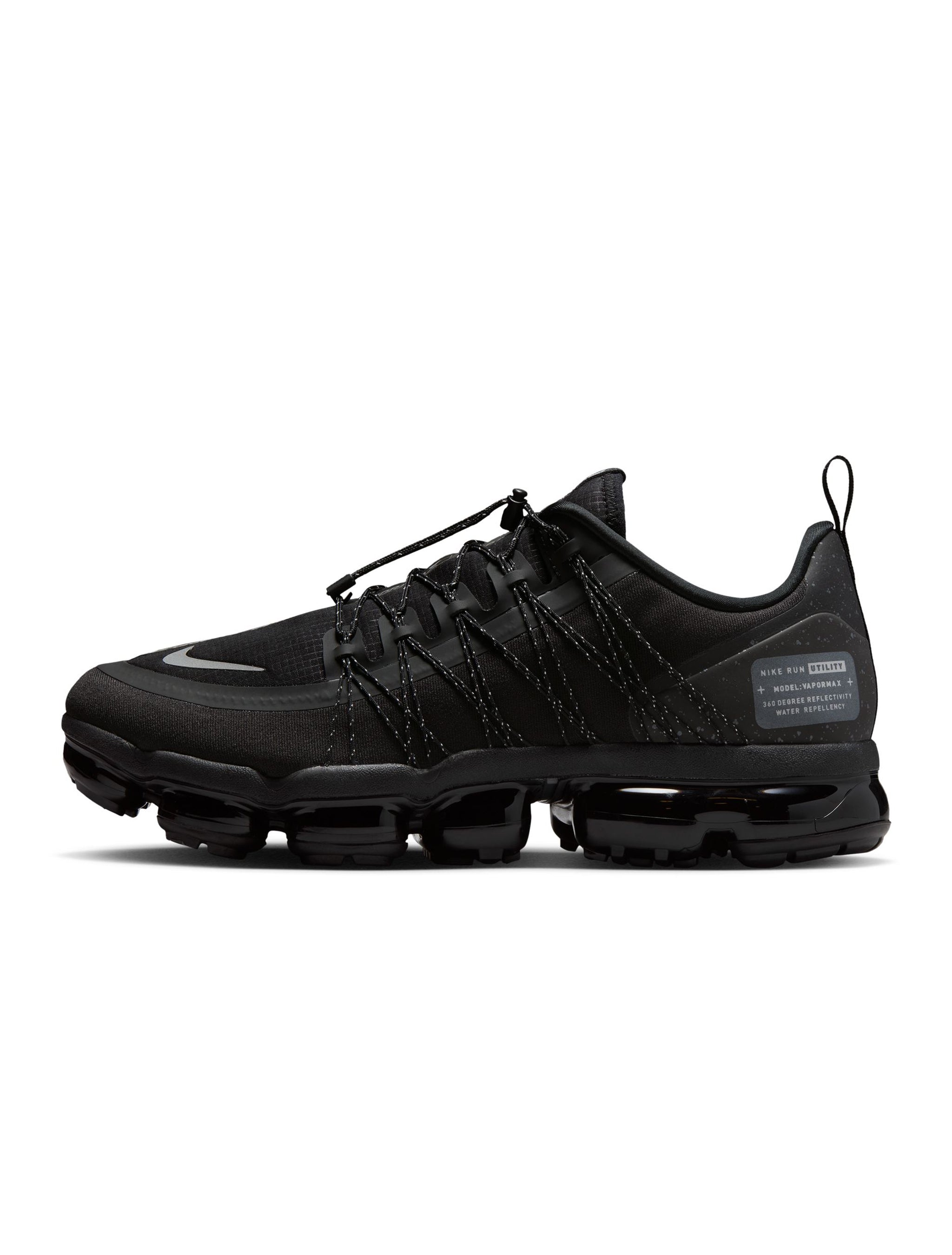 Nike Mens Air Vapormax Run Utility Black/Reflect Silver-Black-Black