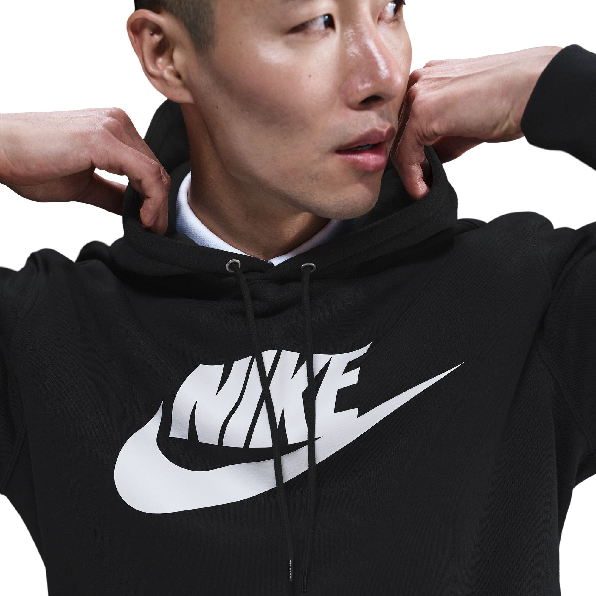 Nike Mens Fleece Pullover Hoodie - Black
