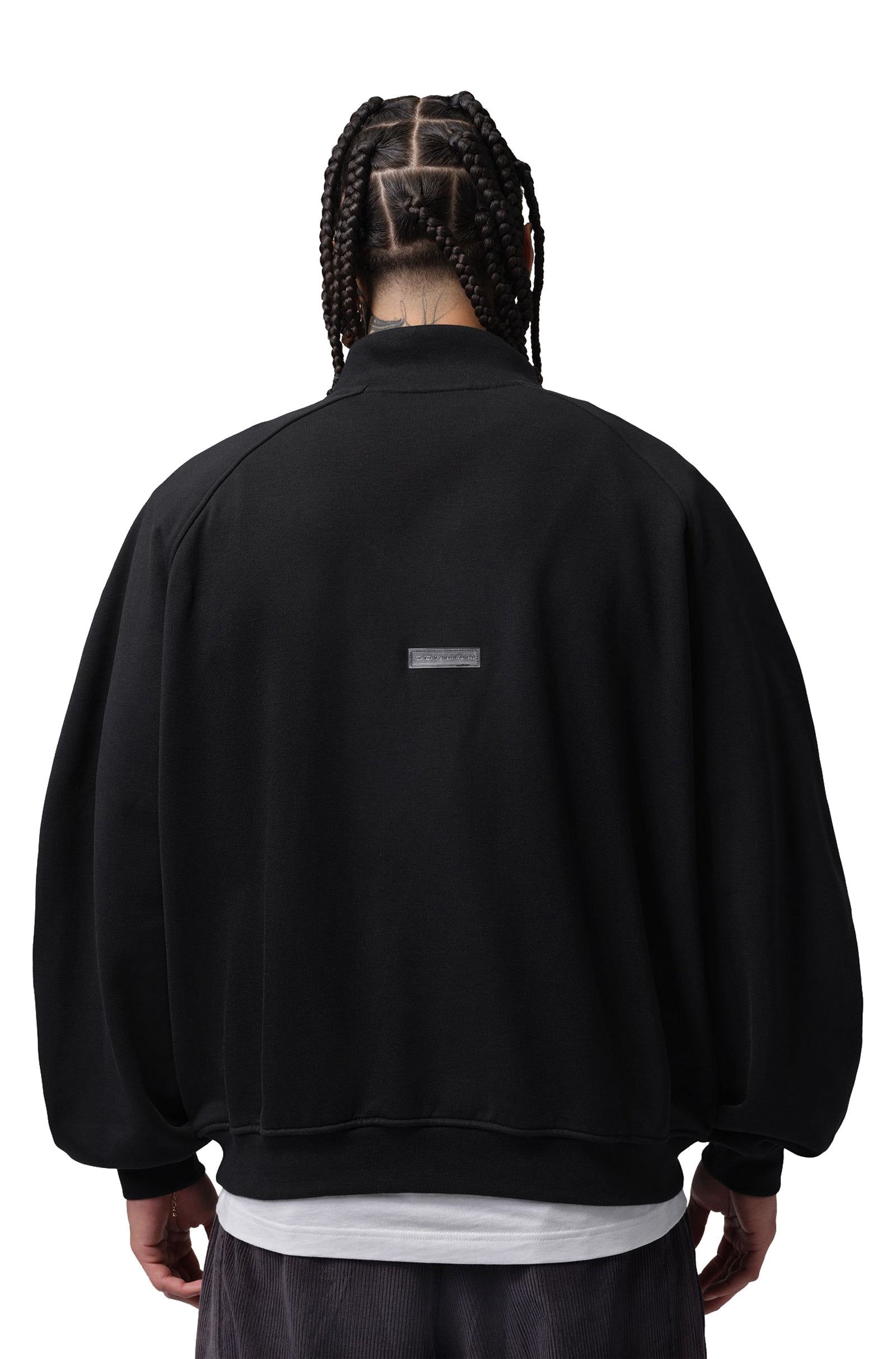 Air Jordan Mens 1/4 Zip Oversized Top - Black