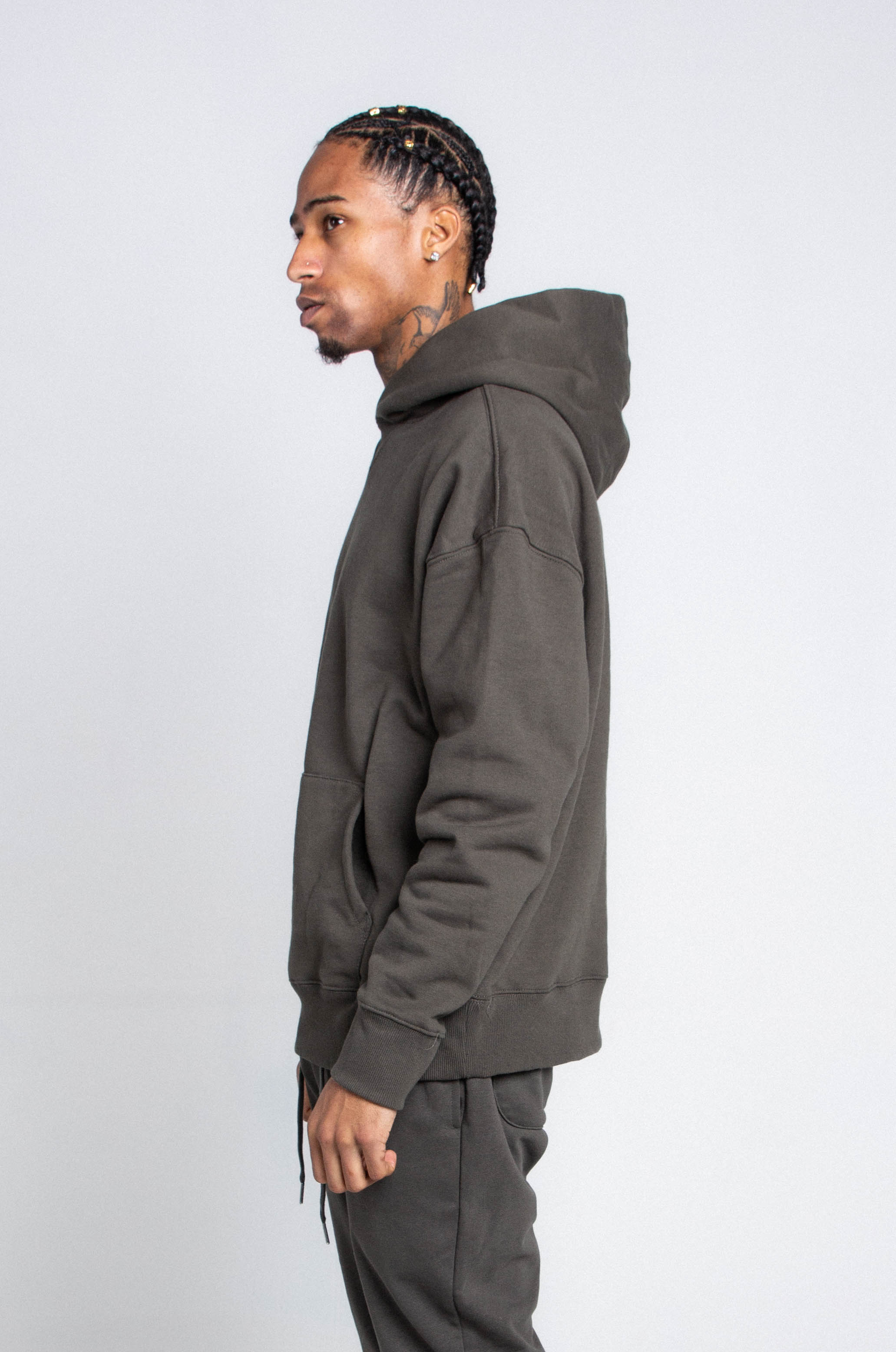 AJ1004H-P Plain Fleece Sweatshirt